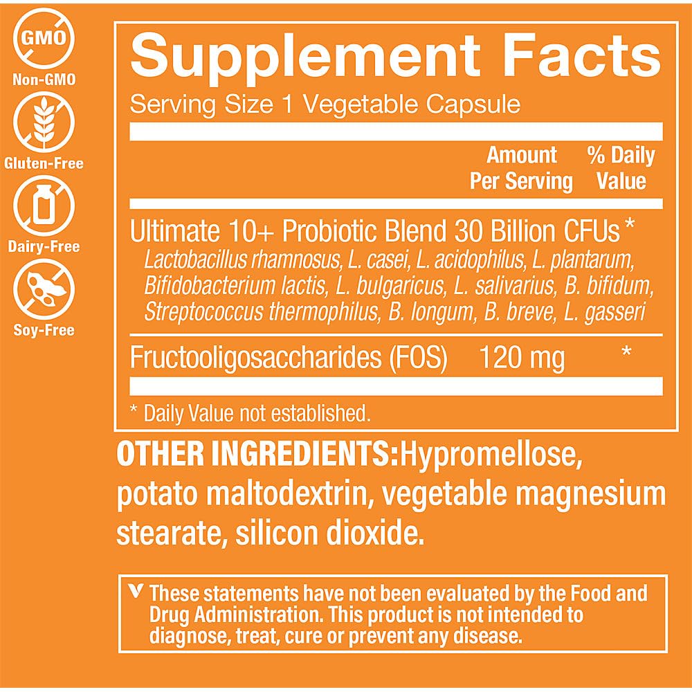 The Vitamin Shoppe Ultimate 10+ Probiotics 60 Capsules