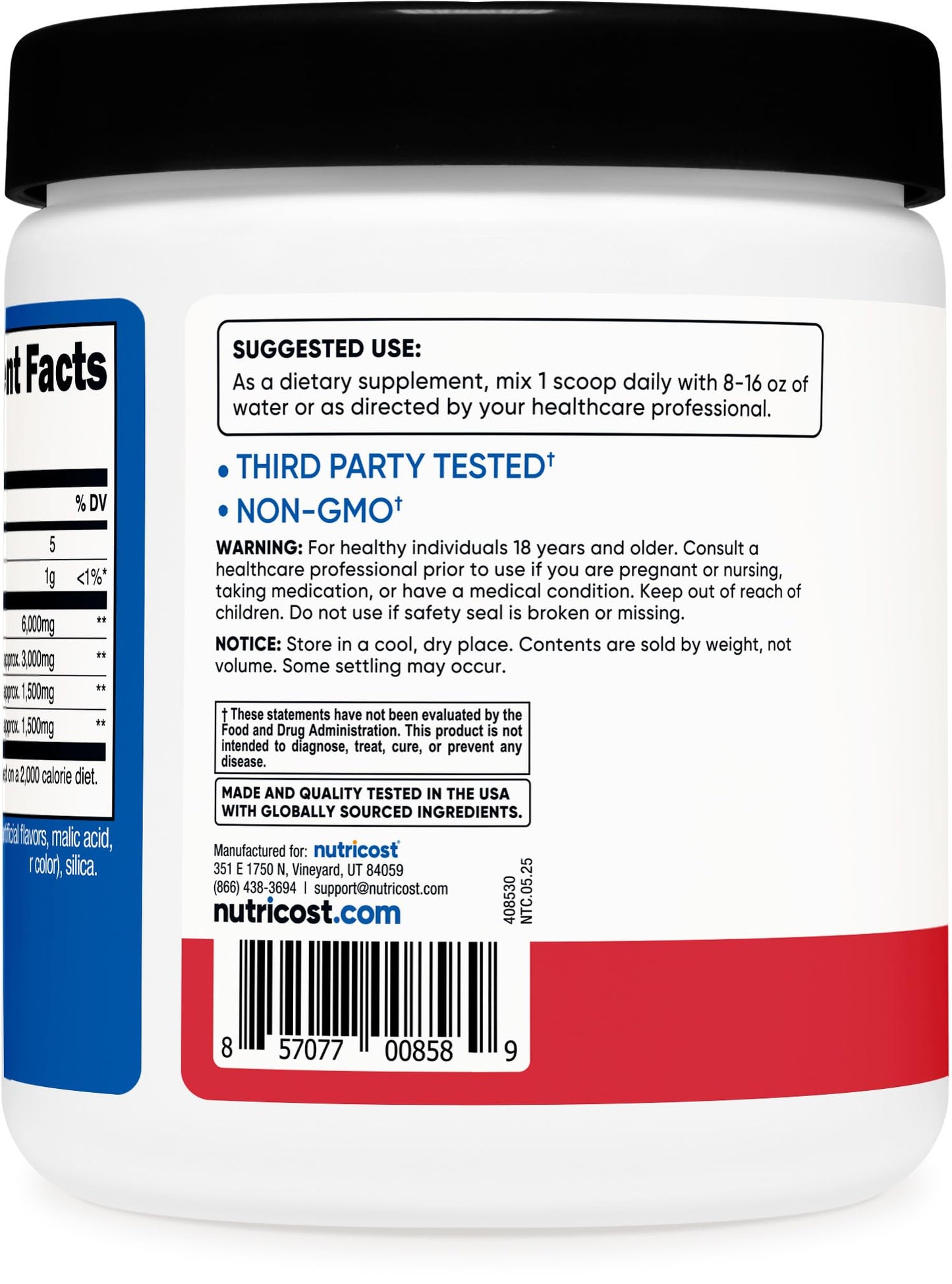 Nutricost BCAA Powder 9.5 Ounce