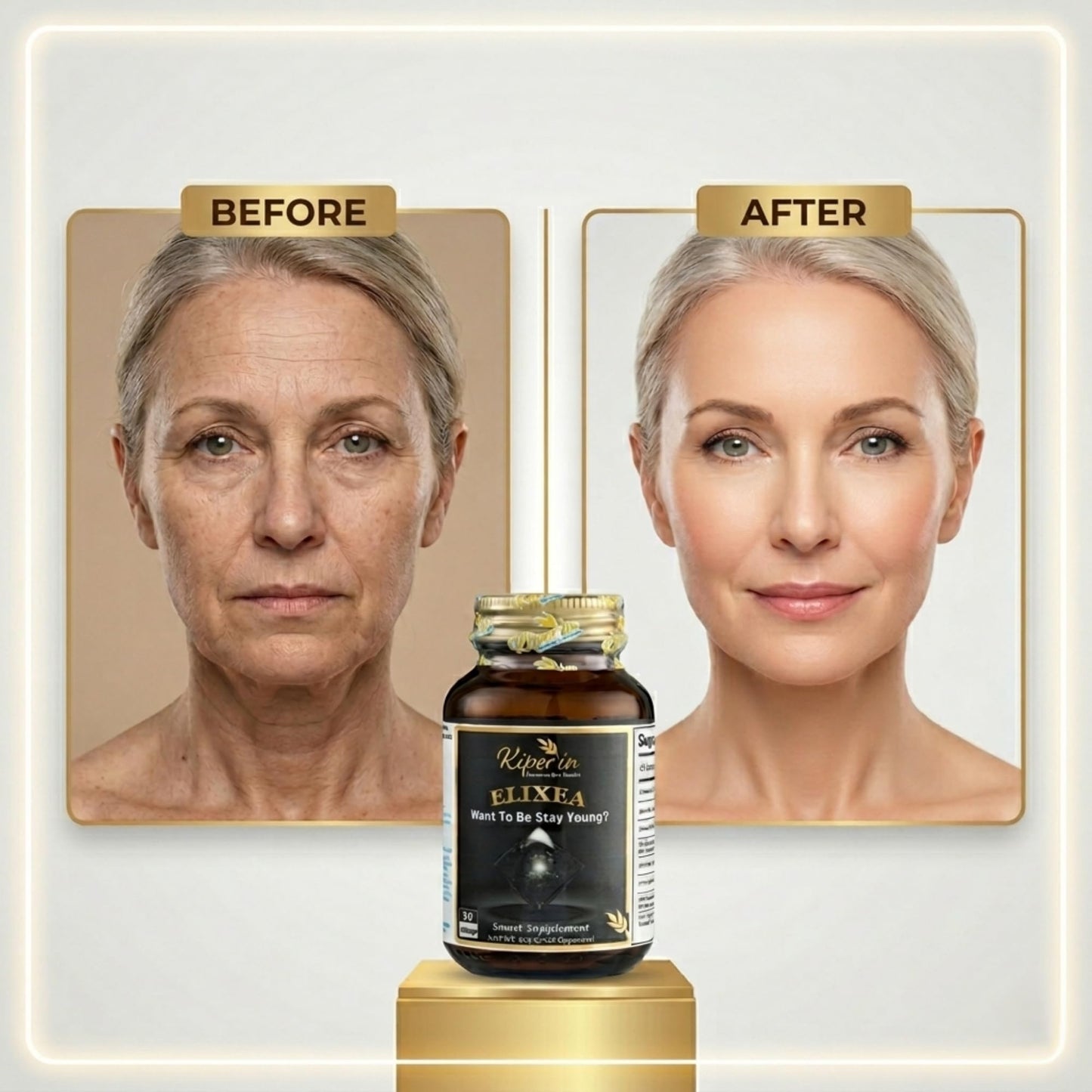 Kiperin ELIXEA Anti Aging Supplement for Women, 60 Capsules