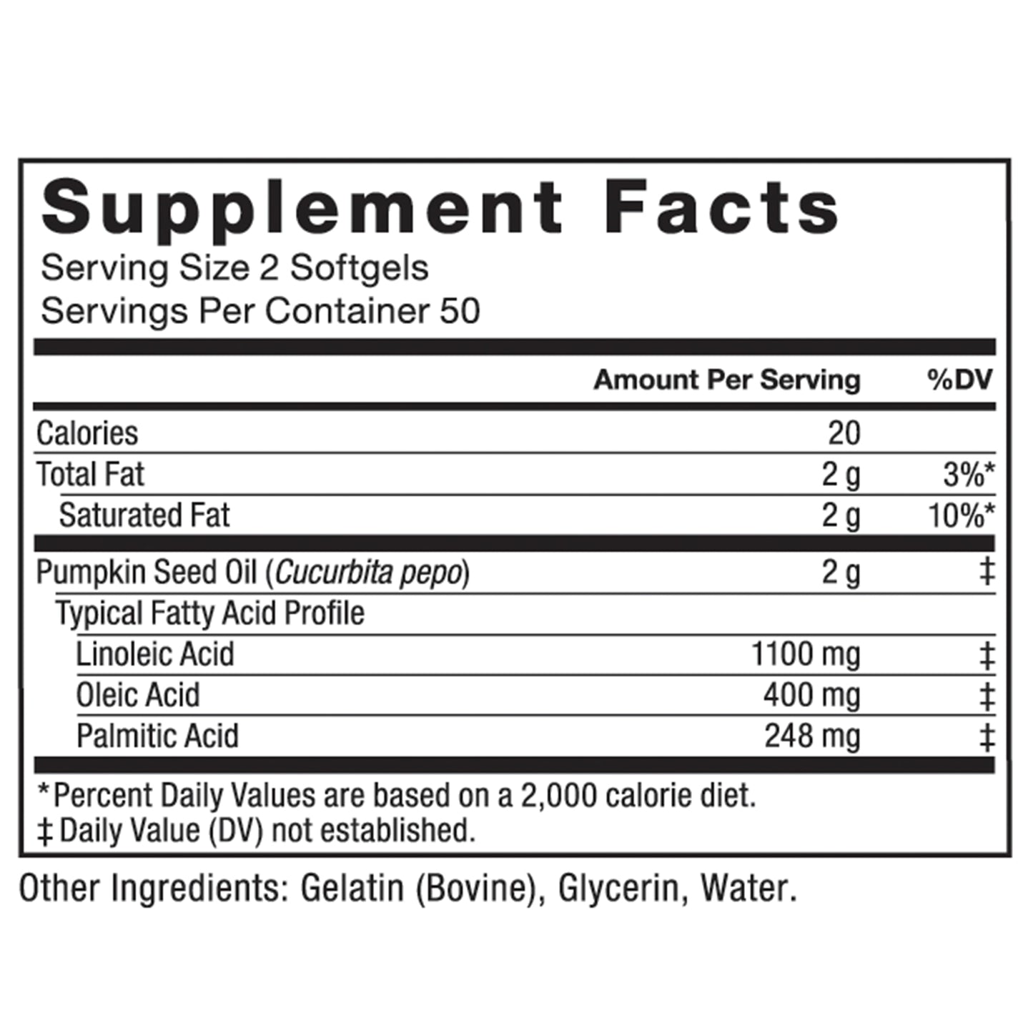 Force Factor Pumpkin Seed Oil Softgels 100