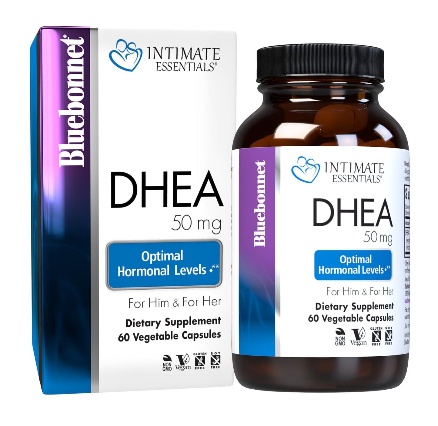 BlueBonnet Intimate Essentials DHEA 50 mg Capsules, 60 Capsules