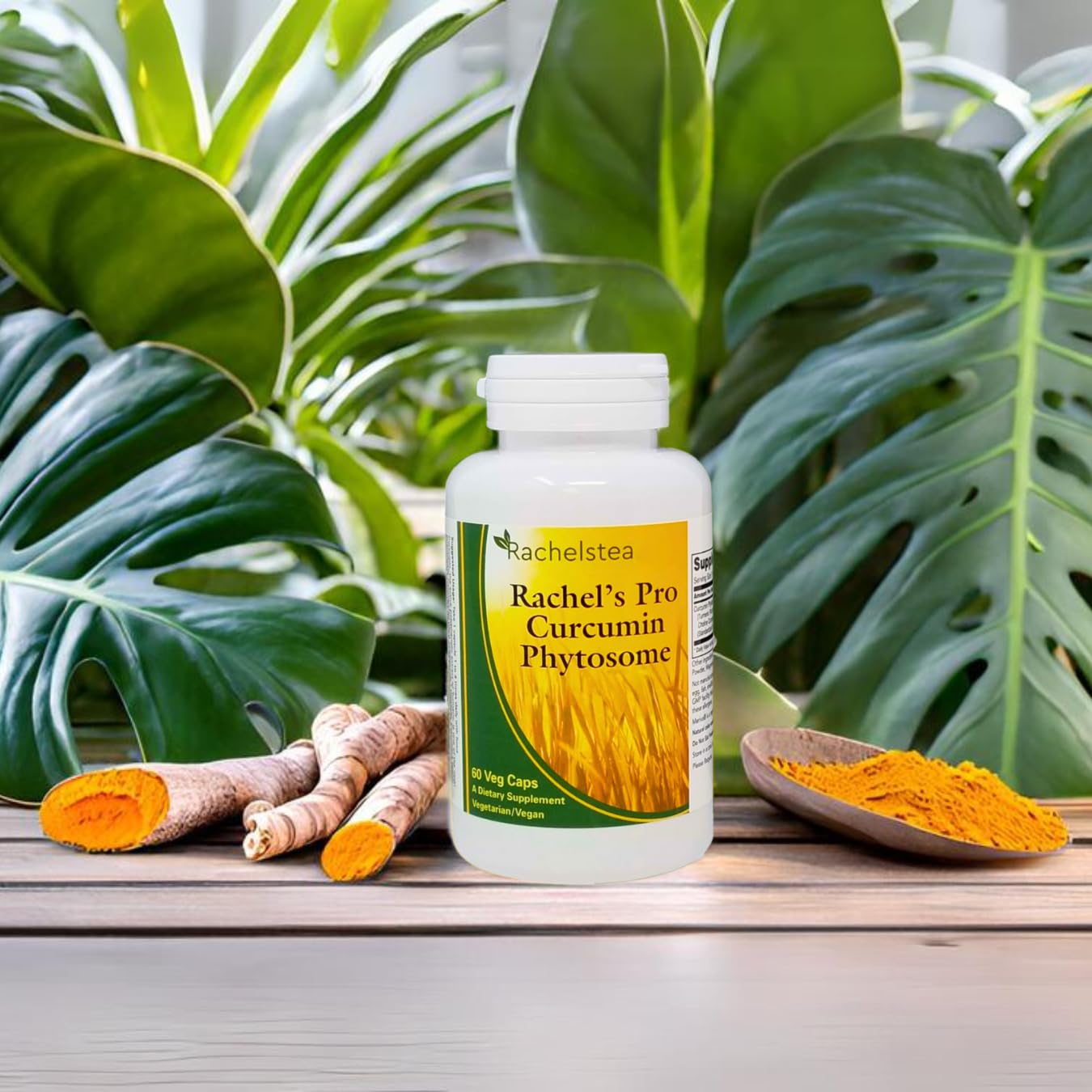 Rachelstea Rachel’s Pro Curcumin Phytosome High Absorption Meriva Turmeric Gluten-Free Curcumin Supplement, 60 Capsules