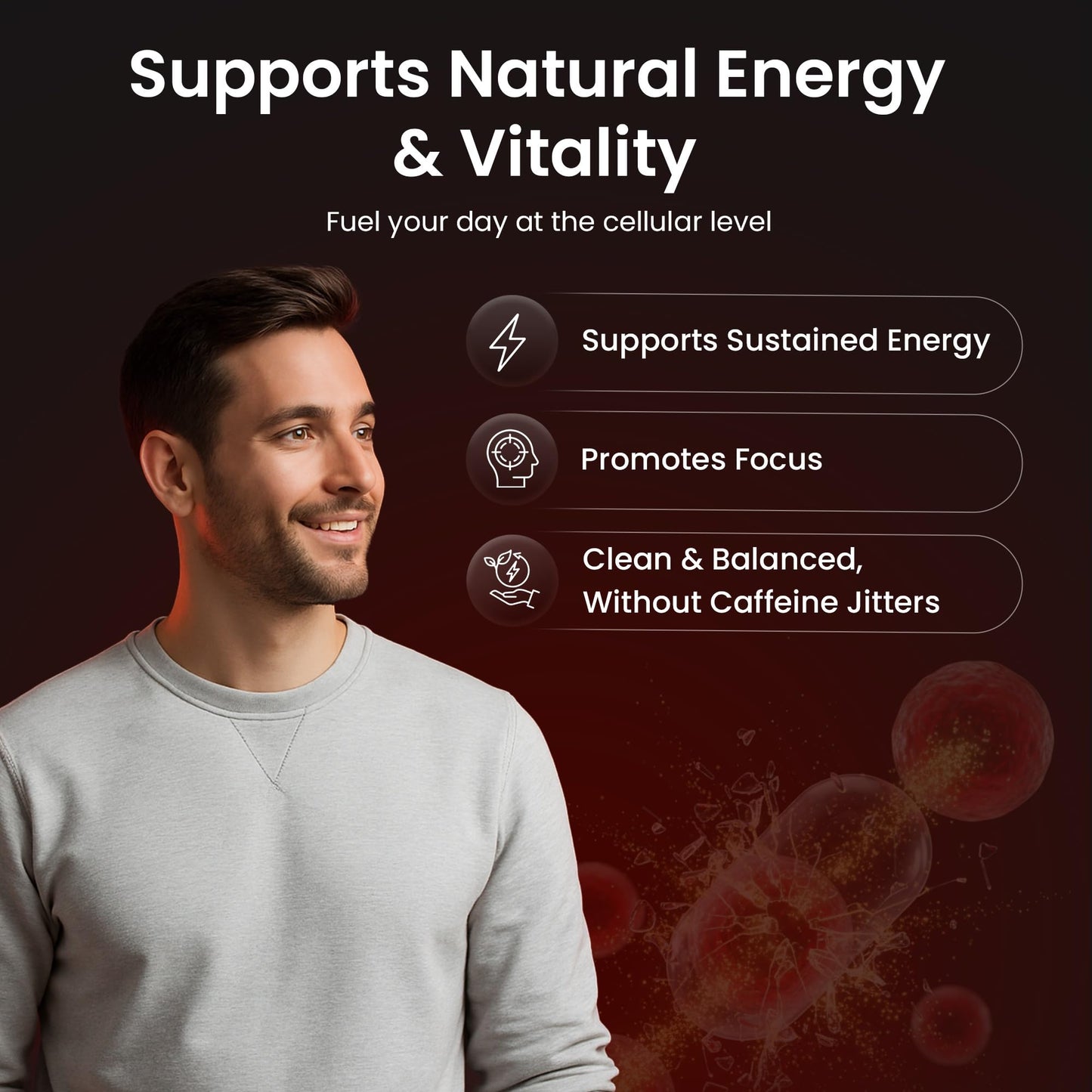 The Veggie Doctor Vegan Mitochondrial Support – Advanced Cellular Wellness & Natural Energy Formula with CoQ10, PQQ, Acetyl-L-Carnitine, Alpha-Lipoic Acid, Magnesium, BioPerine® - Daily Support, 60 Capsules