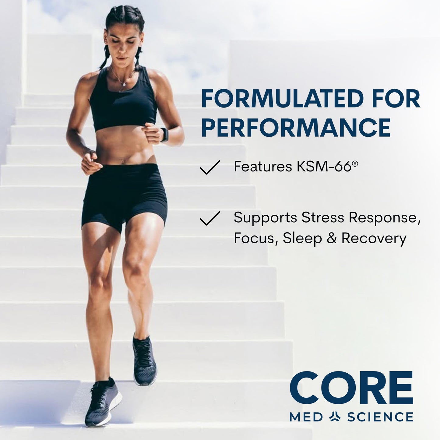 Core Med Science KSM-66 Ashwagandha Supplement 60 Capsules
