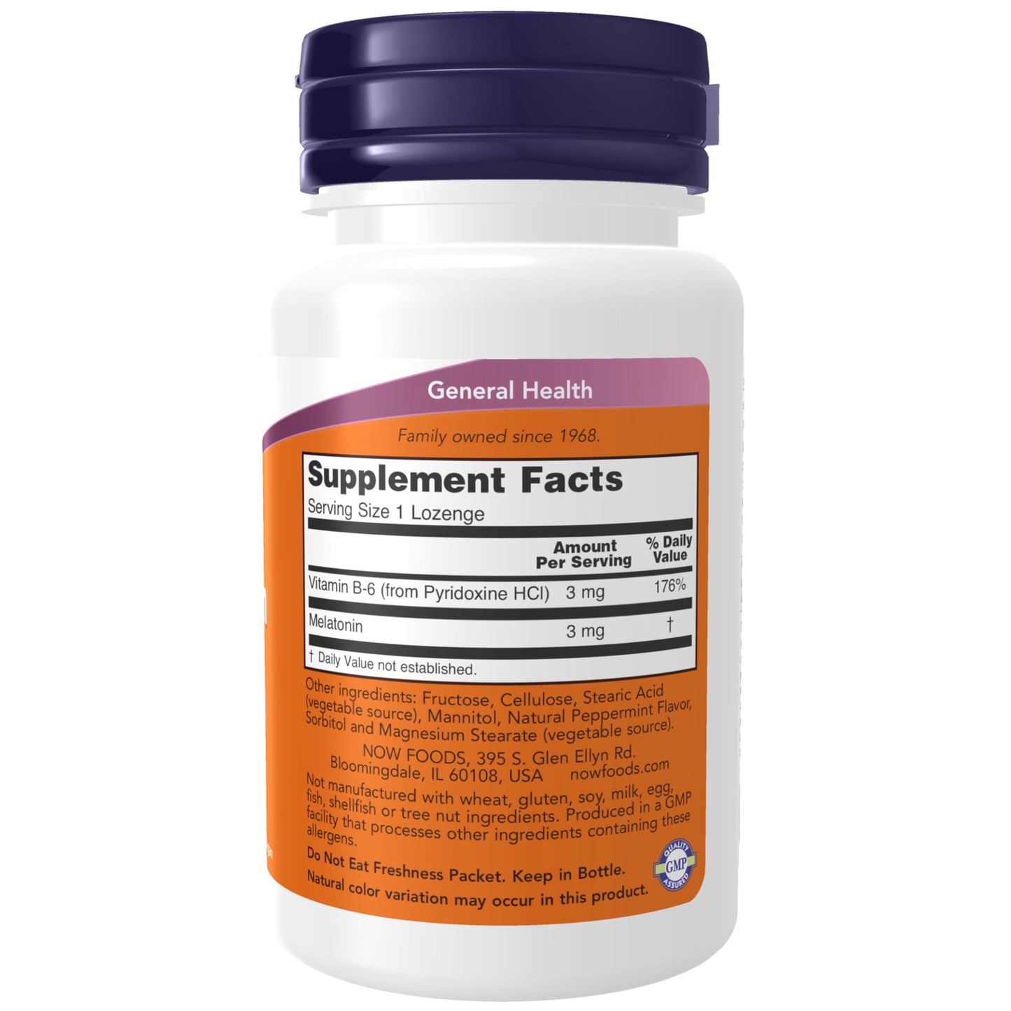 NOW Foods Melatonin 3 mg Chewable 180