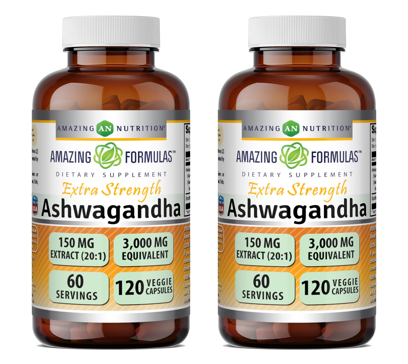 Amazing Nutrition Ashwagandha Extract Supplement Capsules 240