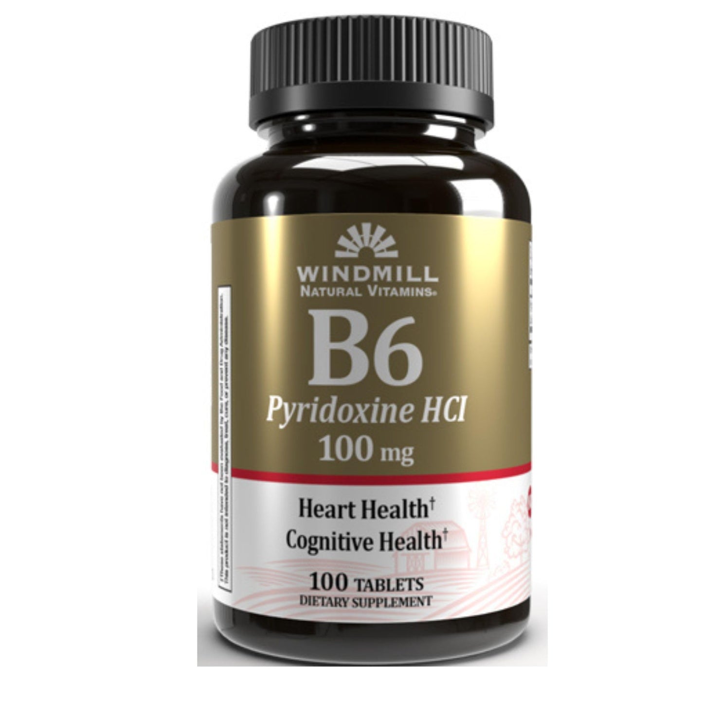 Windmill Vitamin B-6 (Pyridoxal-5-Phosphate) Tablets, 100 mg, 100 Count