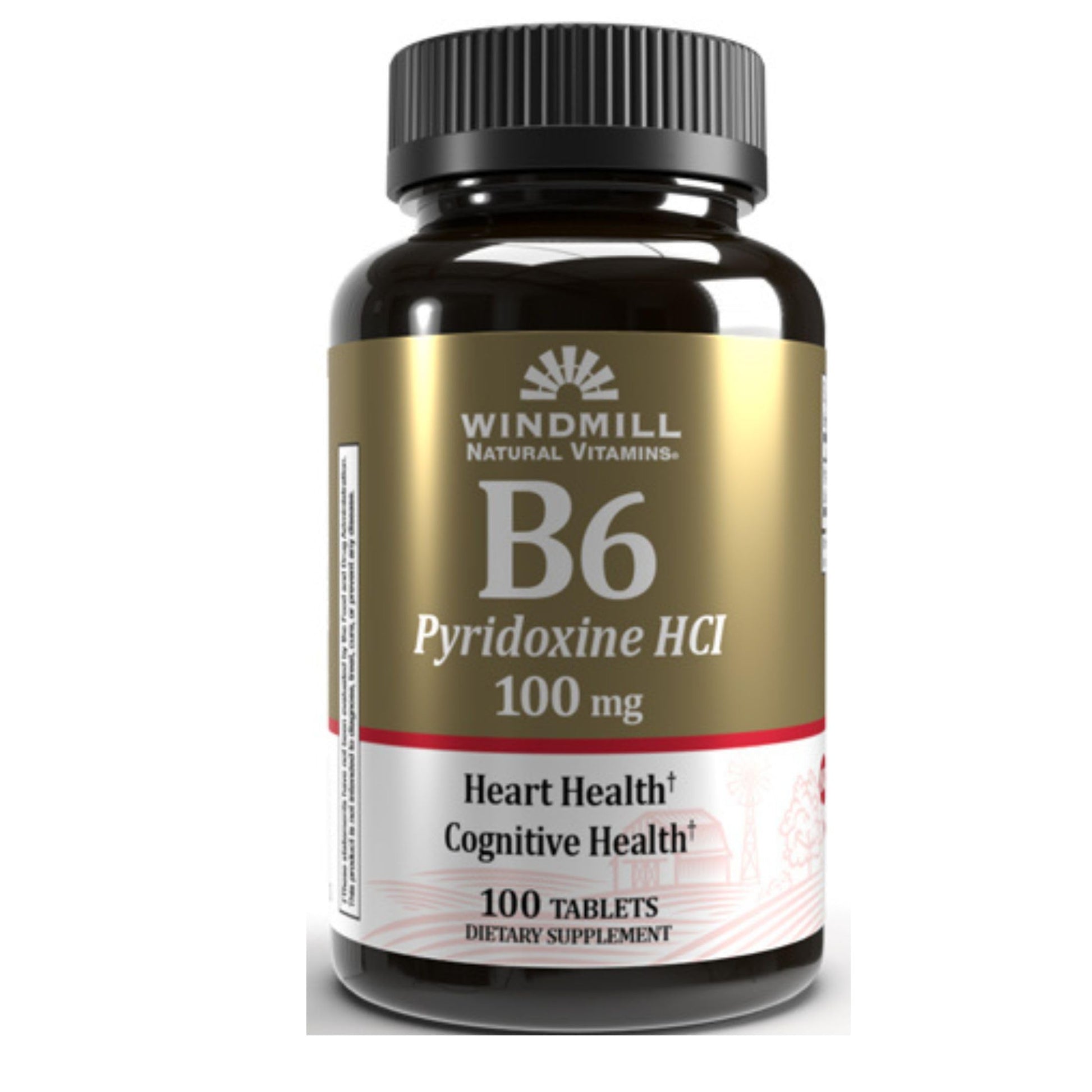 Windmill Vitamin B-6 (Pyridoxal-5-Phosphate) Tablets, 100 mg, 100 Count