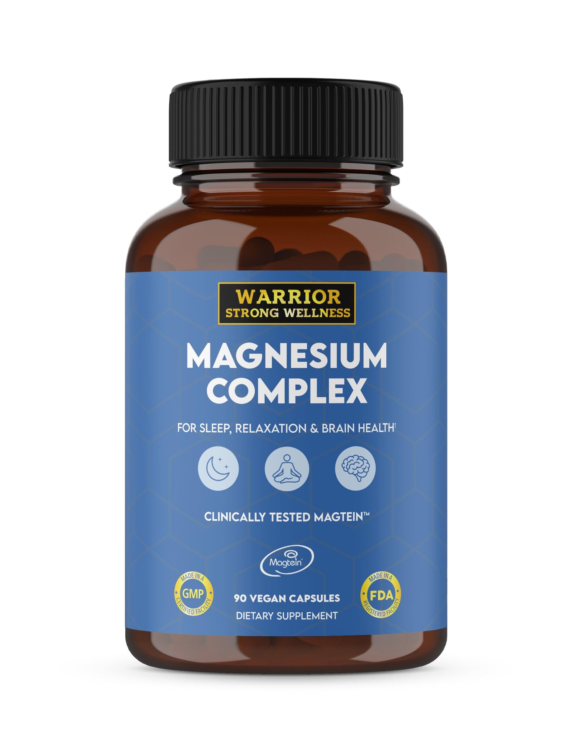 Warrior Strong Wellness Magnesium Complex Triple Blend Supplement Capsule 1 Count