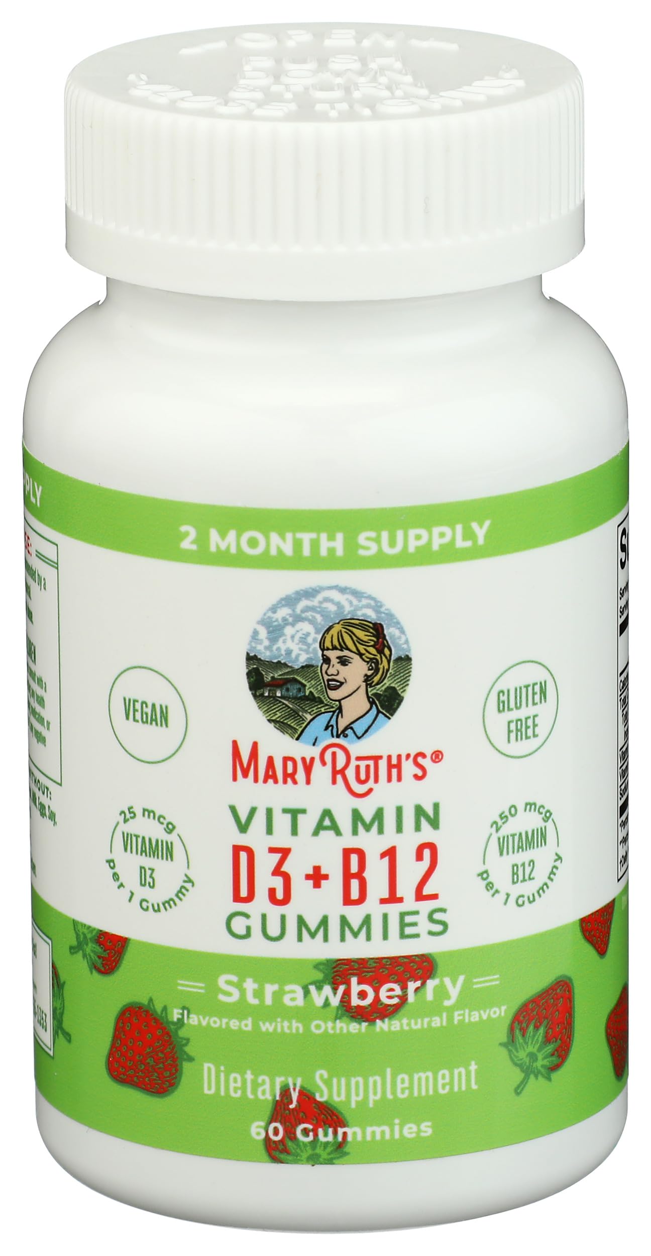 MARYRUTH'S Vitamin D3 B12 Capsule, 60 Capsules