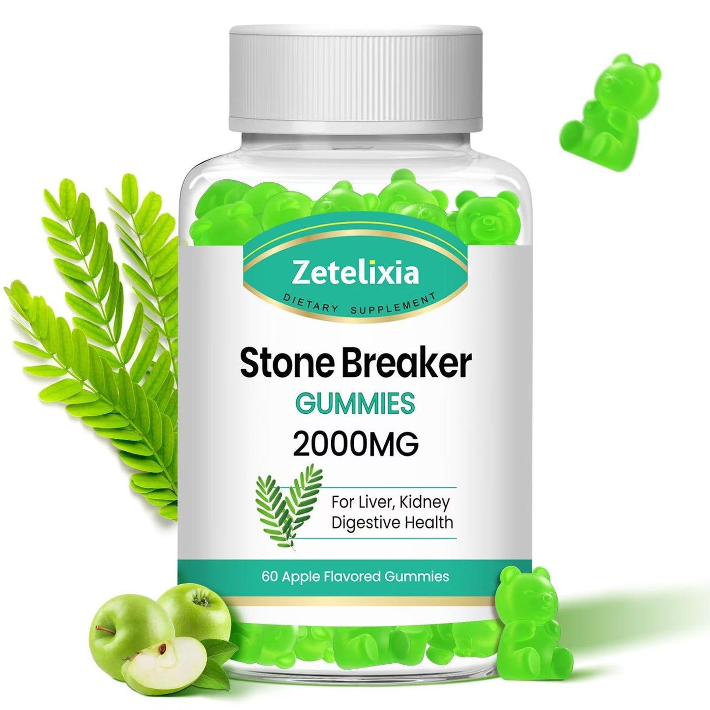 Zetelixia Chanca Piedra Stone Breaker Gummies 60 Count