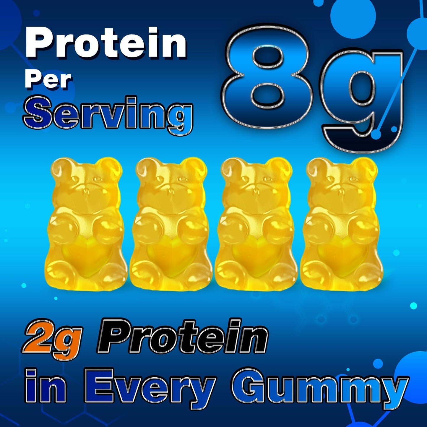 duwhot Whey Protein Gummies Sugar Free, 120 Chews