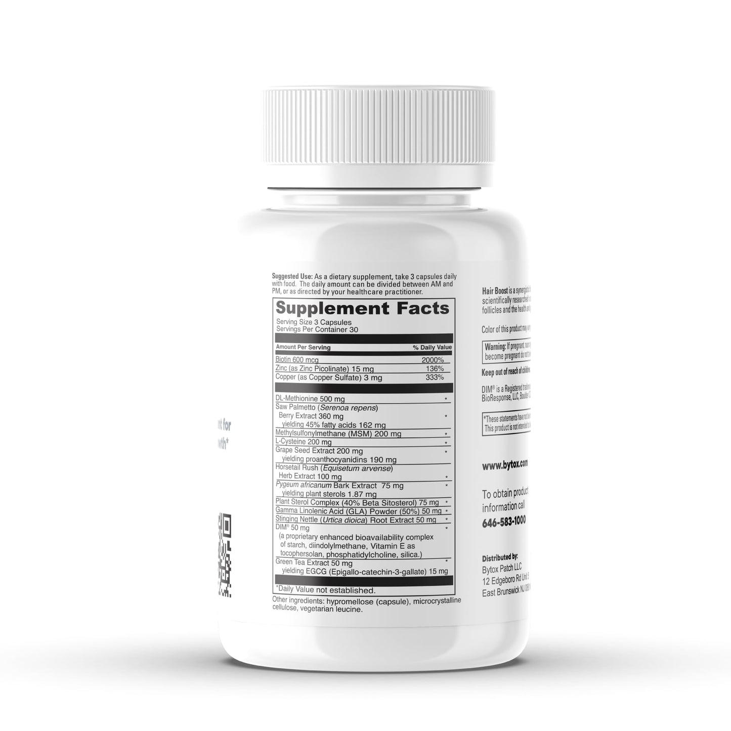 Bytox Hair Growth Boosting Supplement for Men & Women Capsules 90 Count
