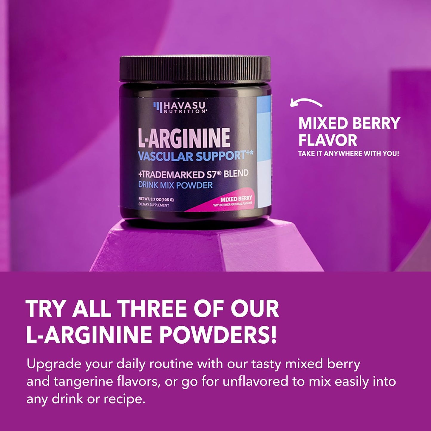 HAVASU NUTRITION L-Arginine with L-Citrulline and Beet Root Powder 3.7 oz