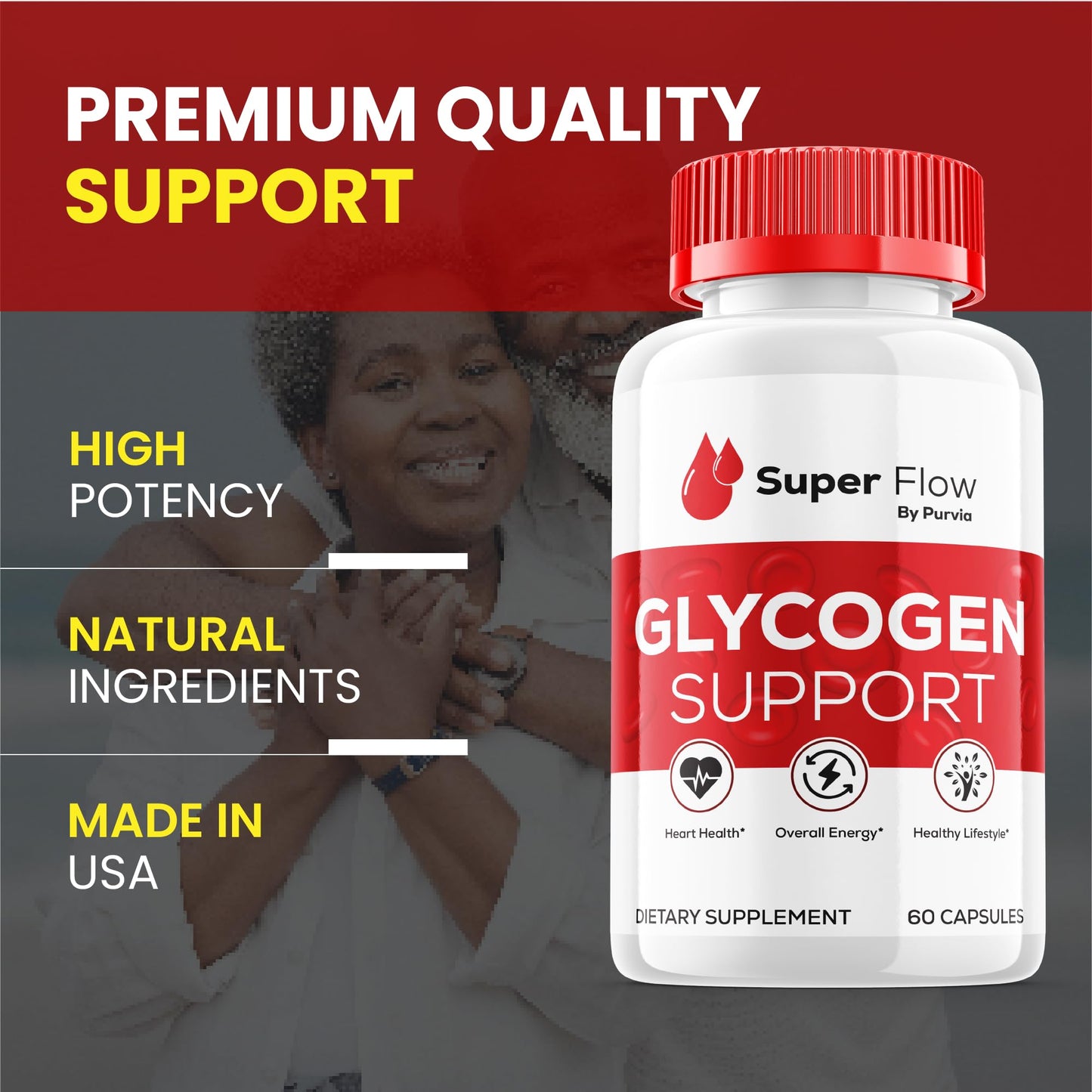 Purvia Super Flow Glycogen Optimizer Capsule, 120 Count