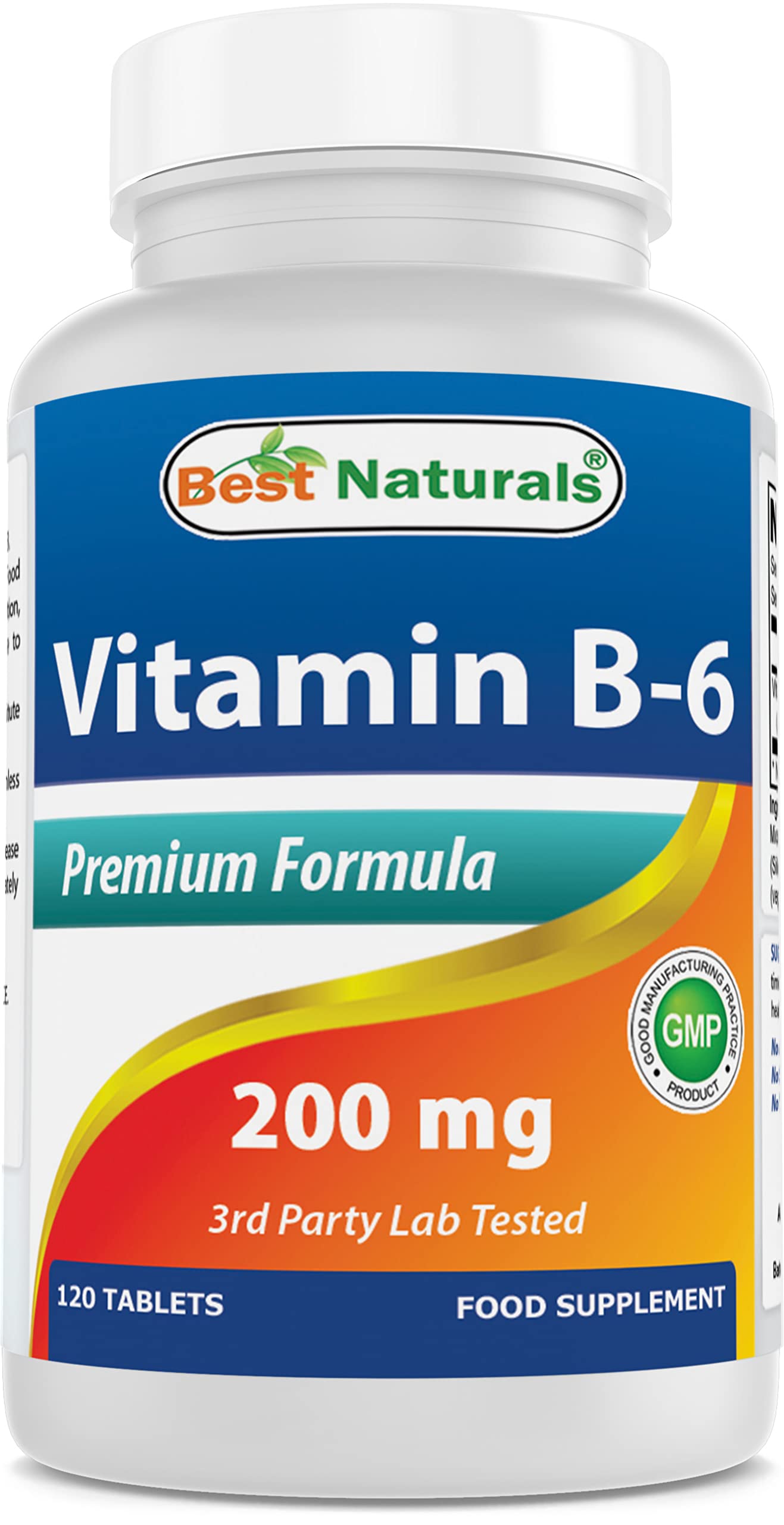 Best Naturals Vitamin B6 200mg Tablet, 120 Tablets