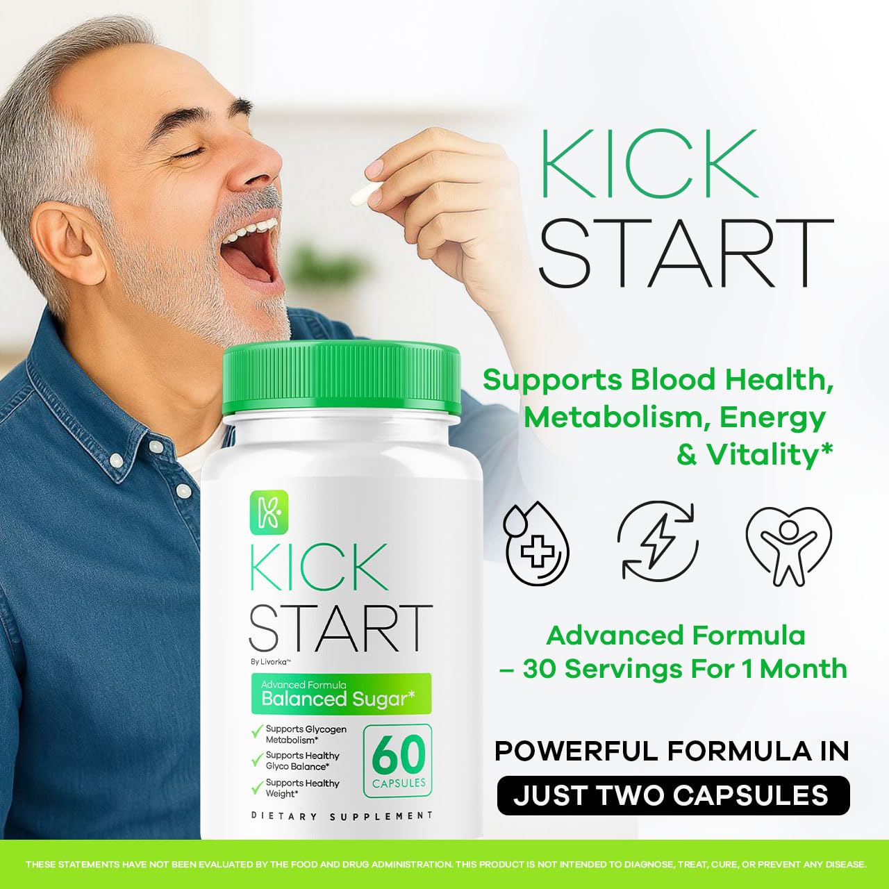 LIVORKA Kick Start Glyco Optimizer Capsules 30 Count