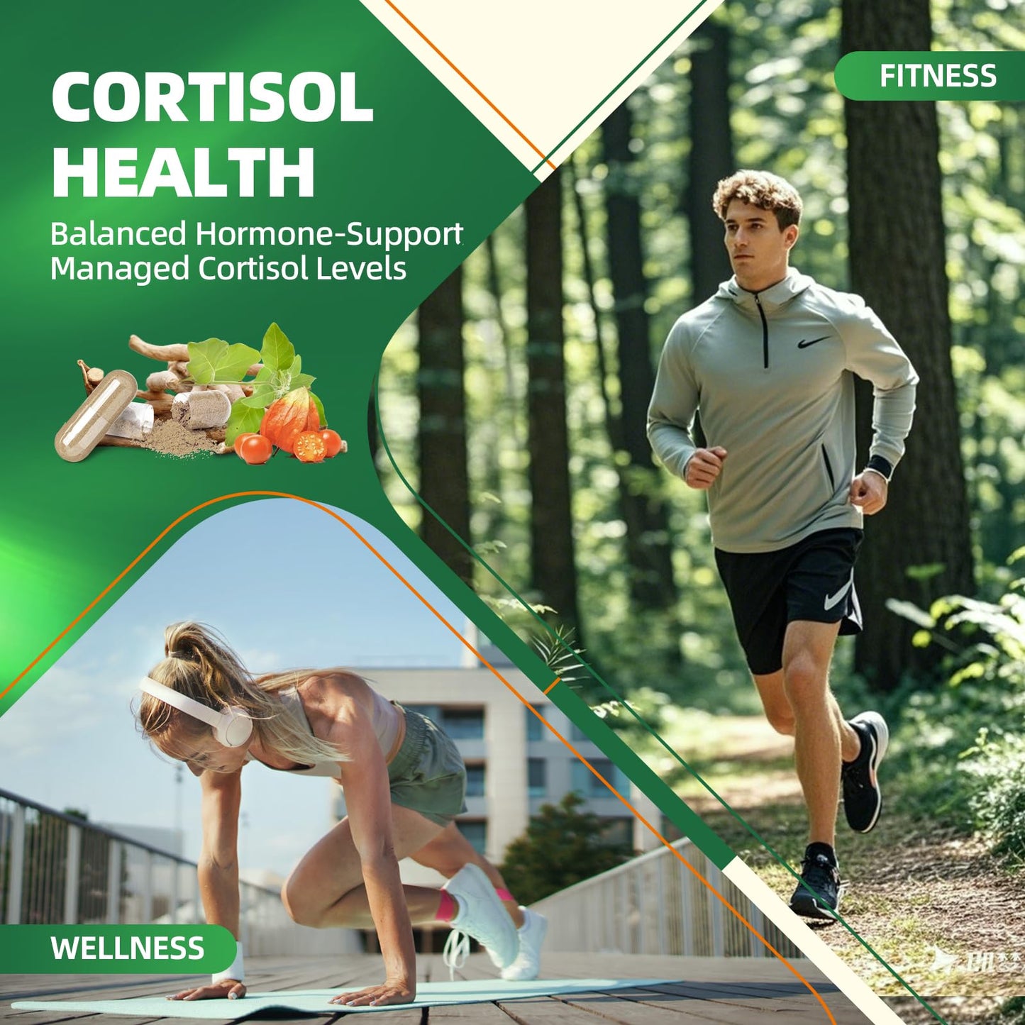 B BEWORTHS Cortisol Supplements for Women Men, 10-in-1 Cortisol Detox with Ashwagandha, Magnesium, L-Theanine, Balanced Cortisol Levels, Night & Calm Support 120 Capsules