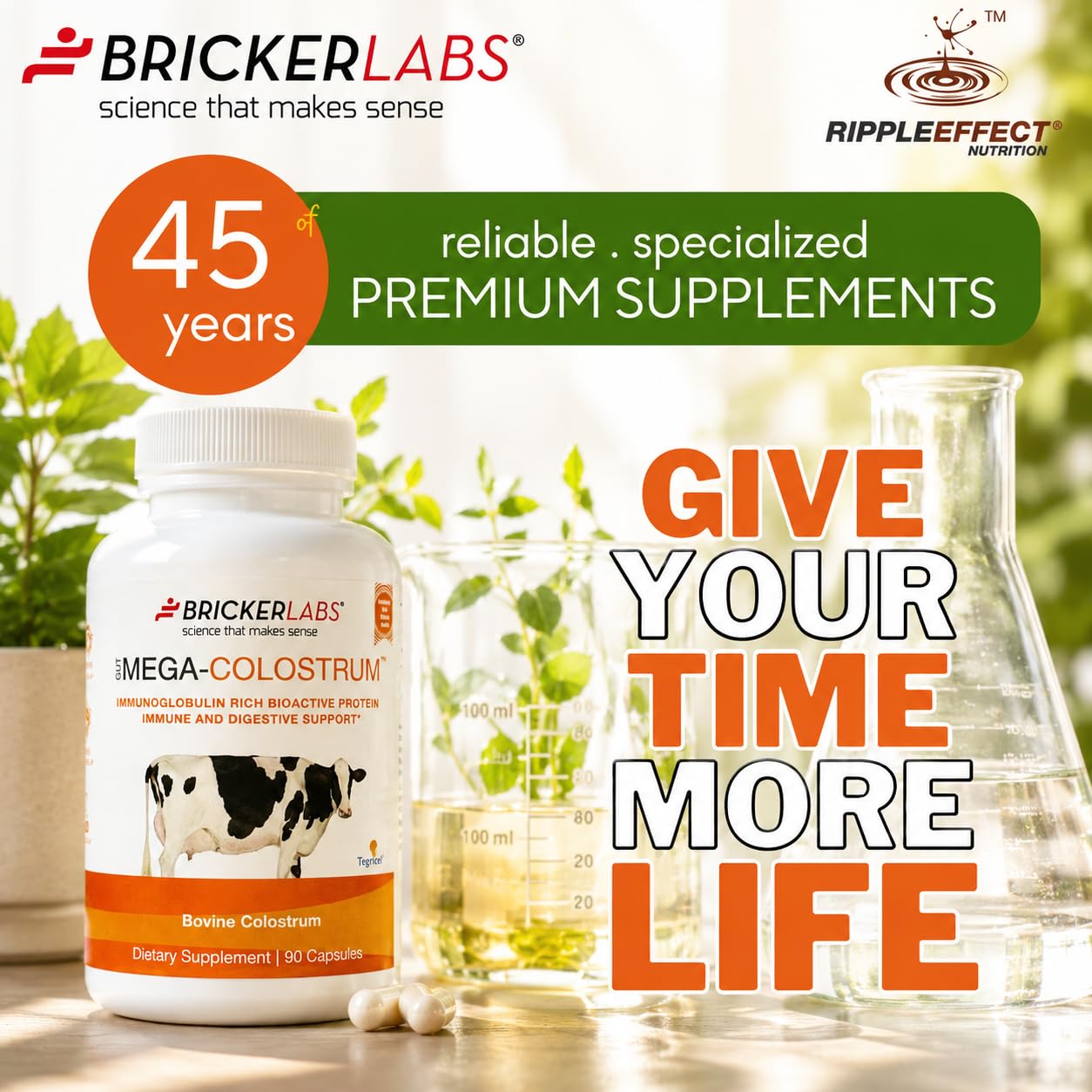 Bricker Labs Mega-Colostrum Capsules, 90 Count