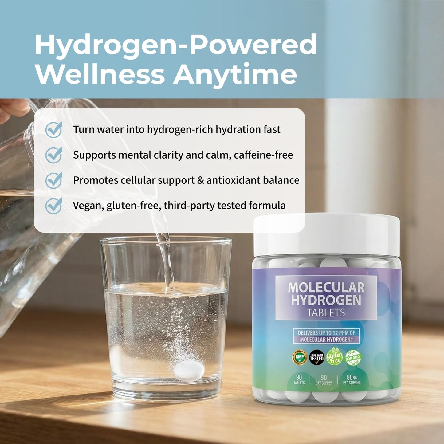 Body C.E.O. Hydrogen Water with Magnesium, 90 Tablets