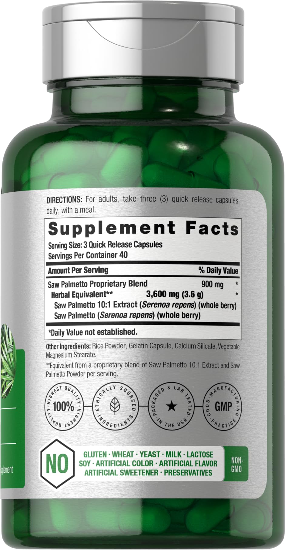 Horbäach Saw Palmetto Extract Capsules 120