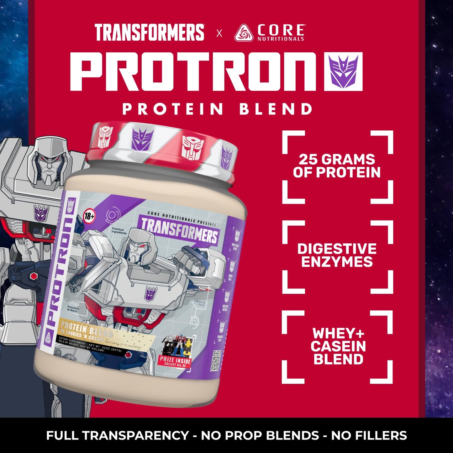 Core Nutritionals Transformers Protron Protein Powder 32 Servings