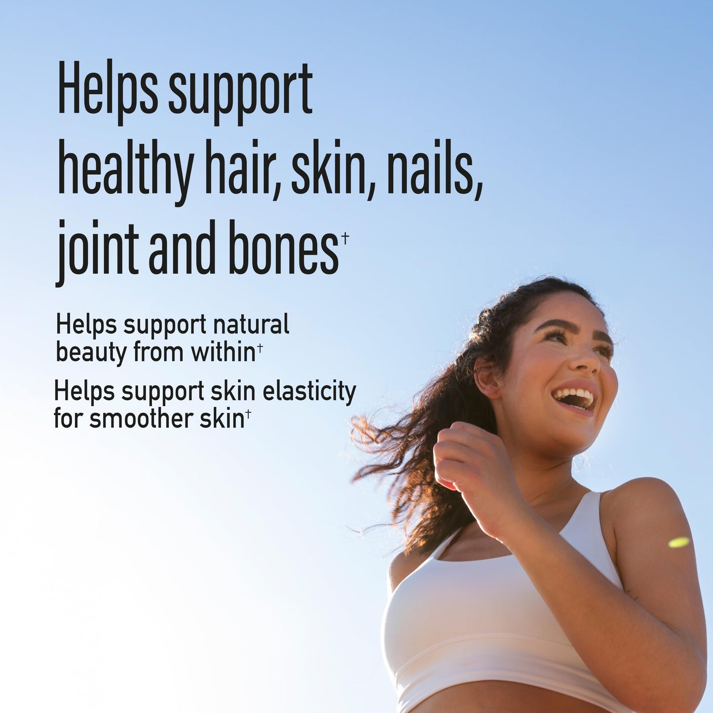NANOWELL 3H Collagen Peptide Powder - Types I, II, & III with Vitamin C, Hydrolyzed Elastin Peptide & Hyaluronic Acid - Supports Hair, Skin, Nails, Joints & Bones, 60 Sticks