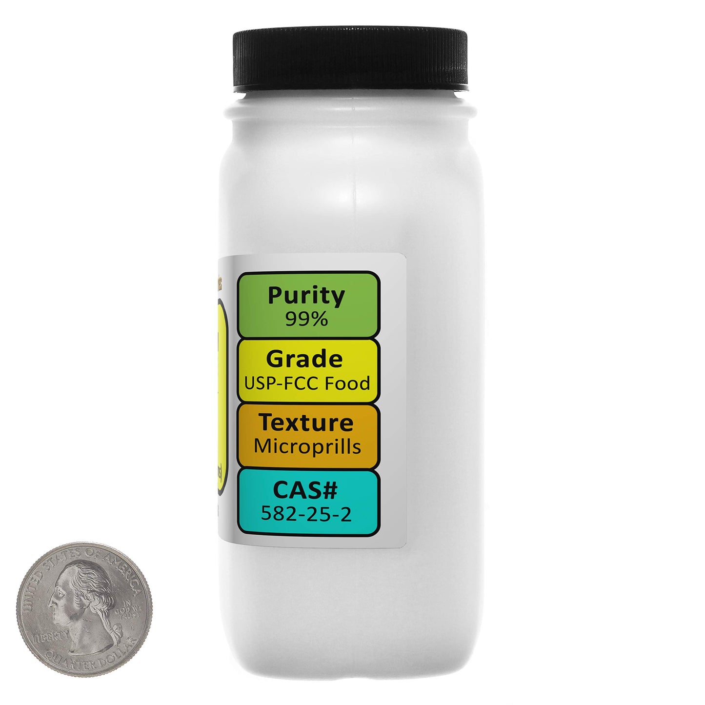 Eisen-Golden Laboratories Potassium Benzoate [C7H5KO2] 99% USP-FCC Food Grade Microprills Powder, 8 Ounce