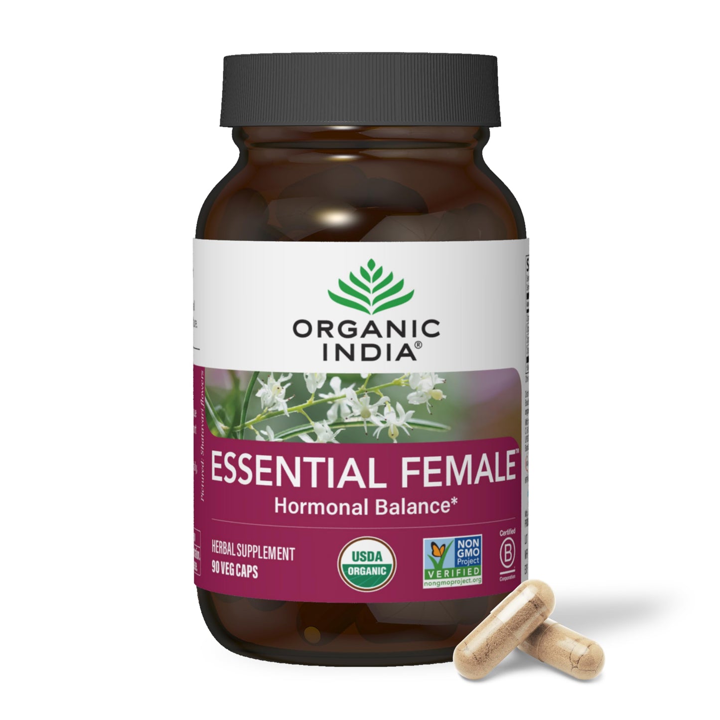 ORGANIC INDIA Essential Female Herbal Supplement Capsules 90