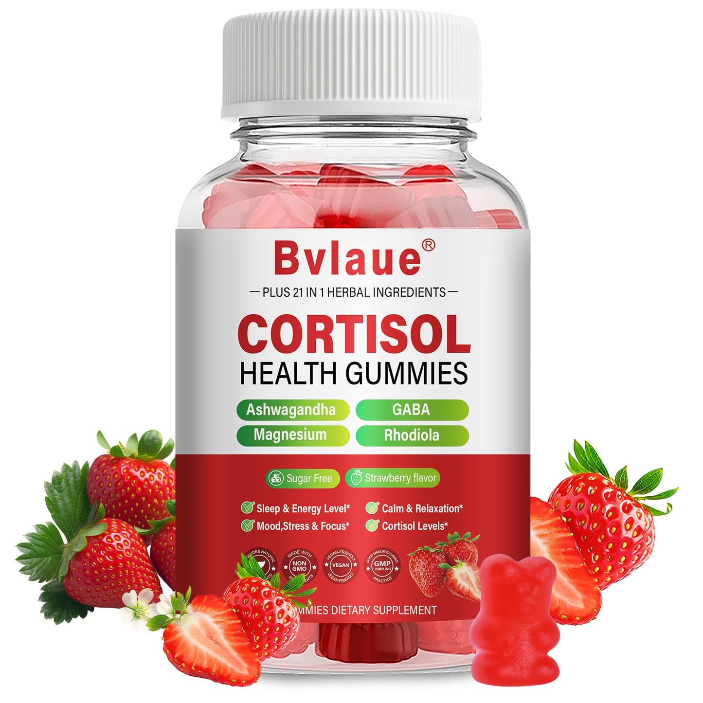 Bvlaue Cortisol Reducer Detox Manager Gummy 90 Count