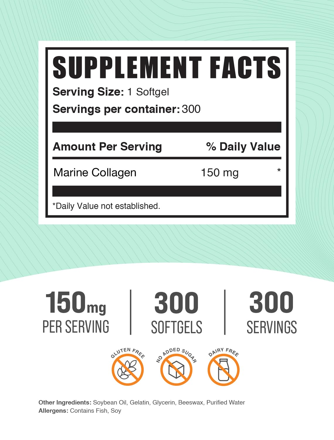 BulkSupplements Collagen Softgels 300 Count