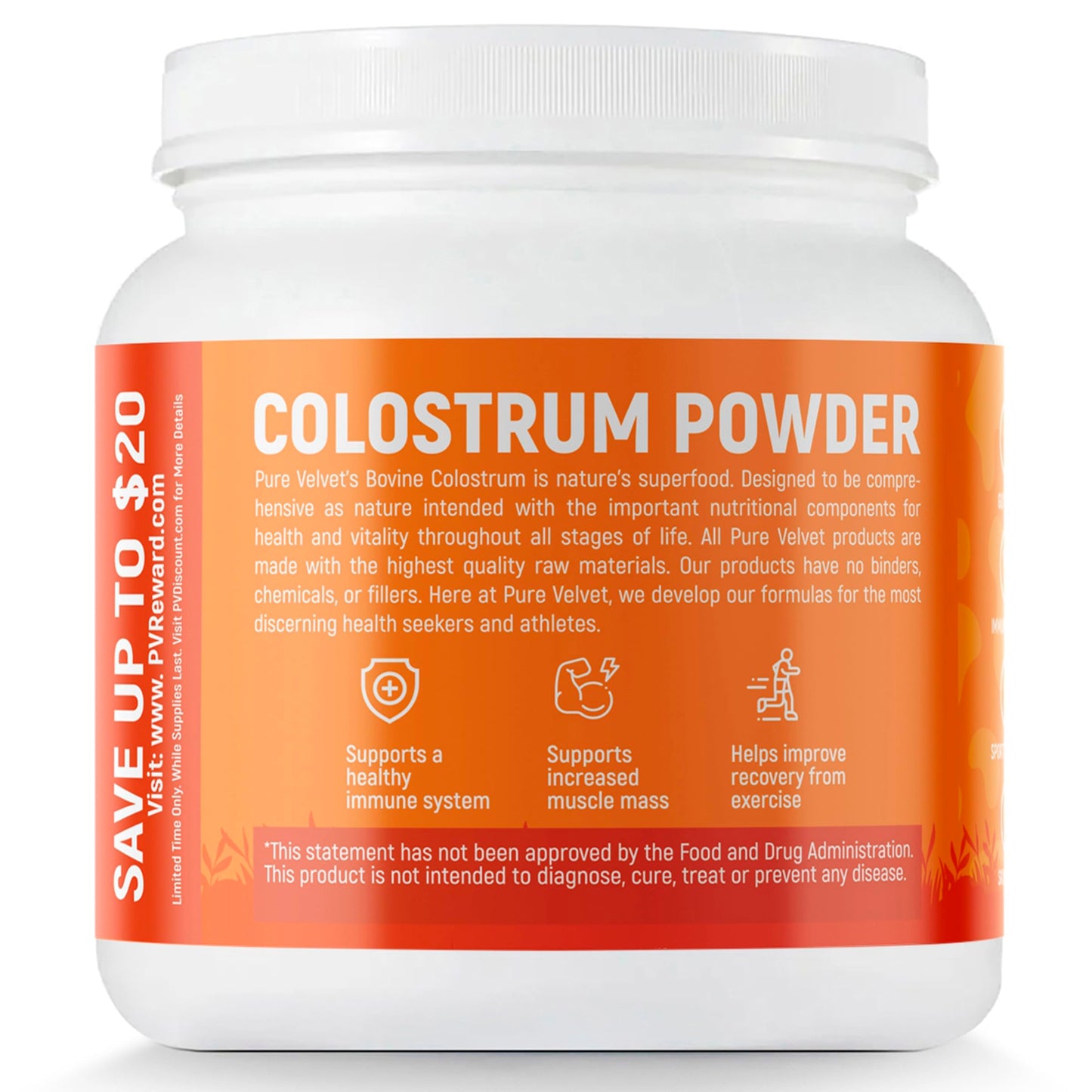 Pure Velvet Colostrum Powder 10.58 Ounce