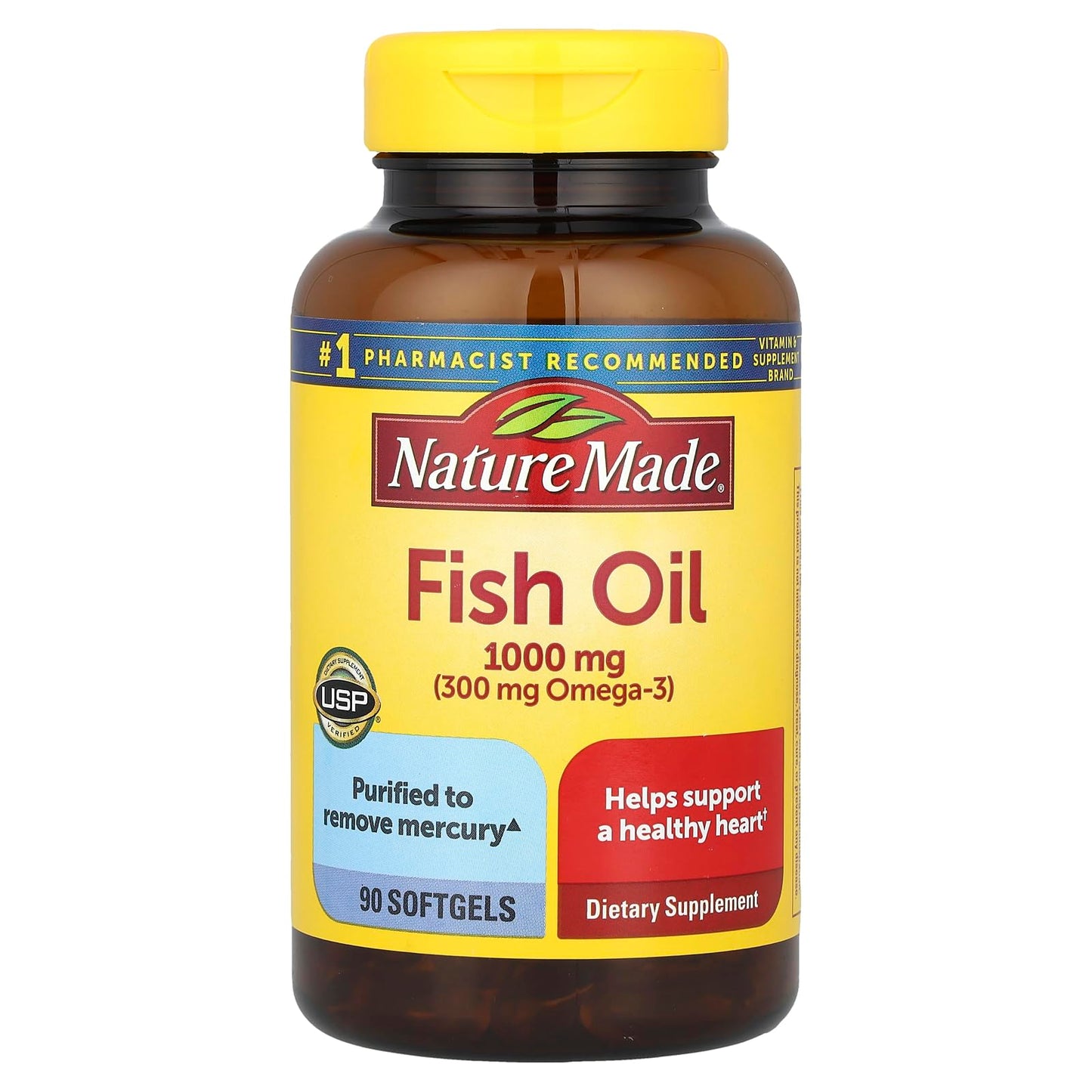 Nature Made Fish Oil 1000 mg Softgel, 90 Softgels
