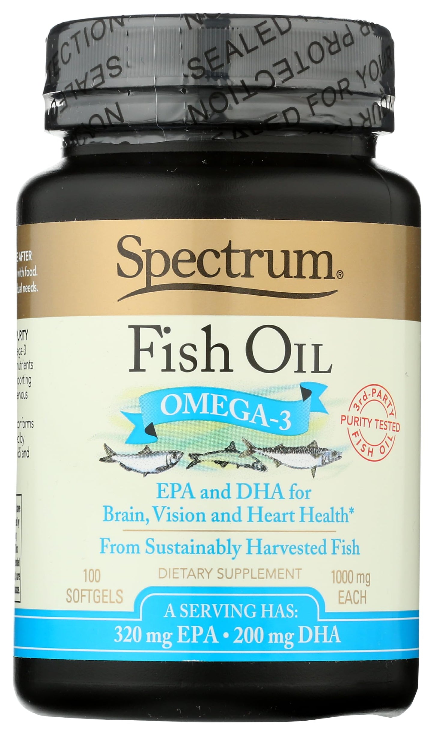 Spectrum Essentials Fish Oil 1000 mg Softgels 100
