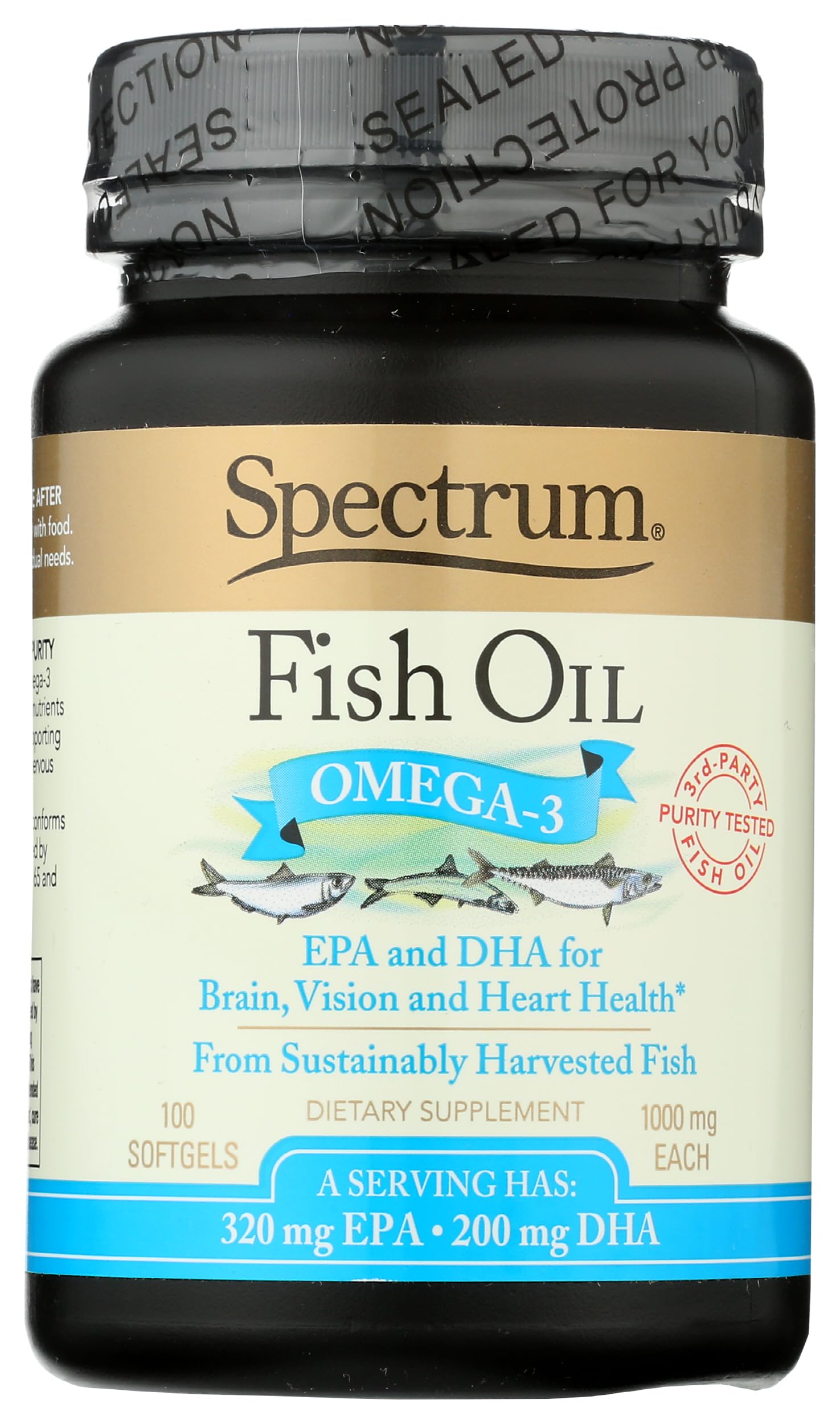 Spectrum Essentials Fish Oil 1000 mg Softgels 100