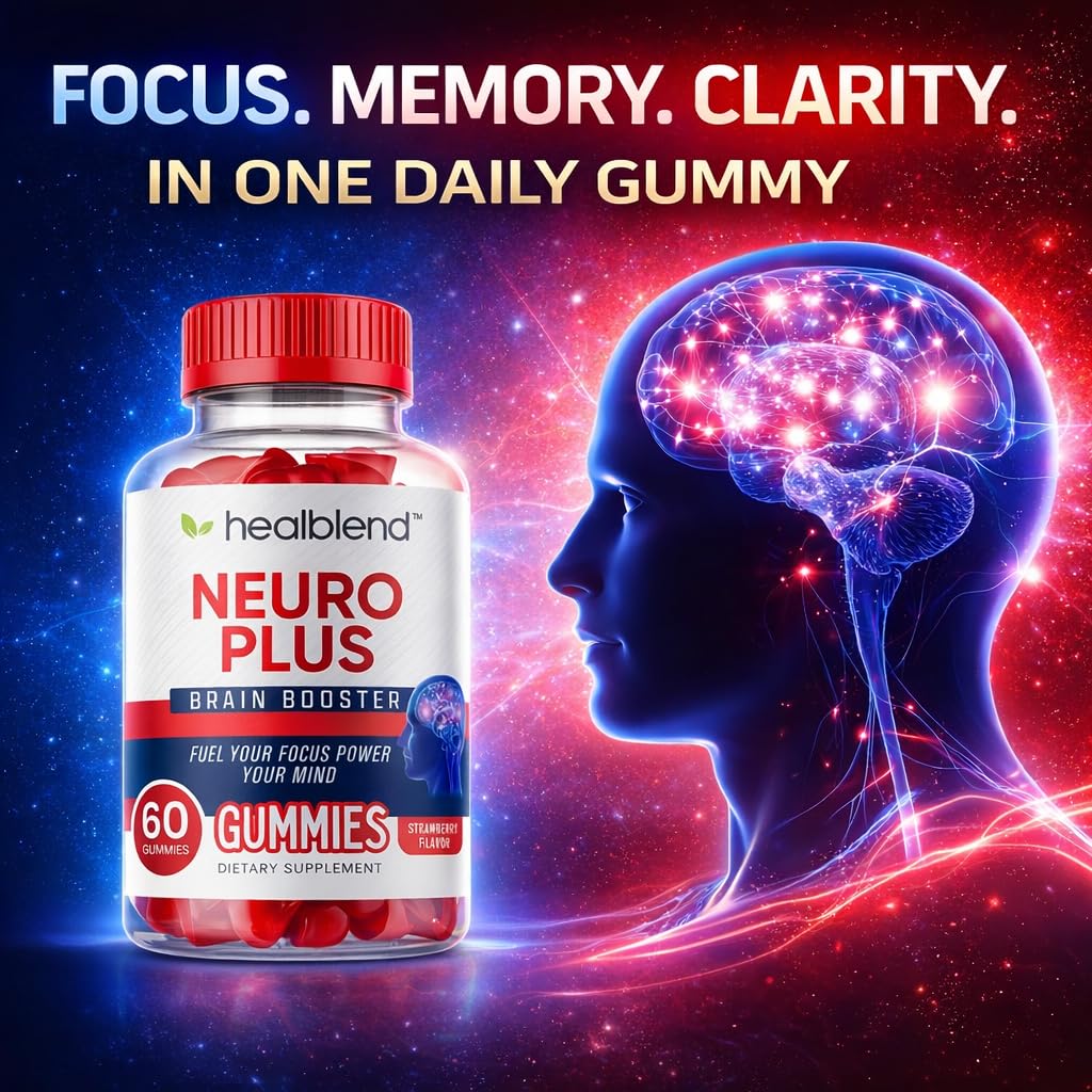 healblend Neuro Plus Brain Booster Gummies 60 Count