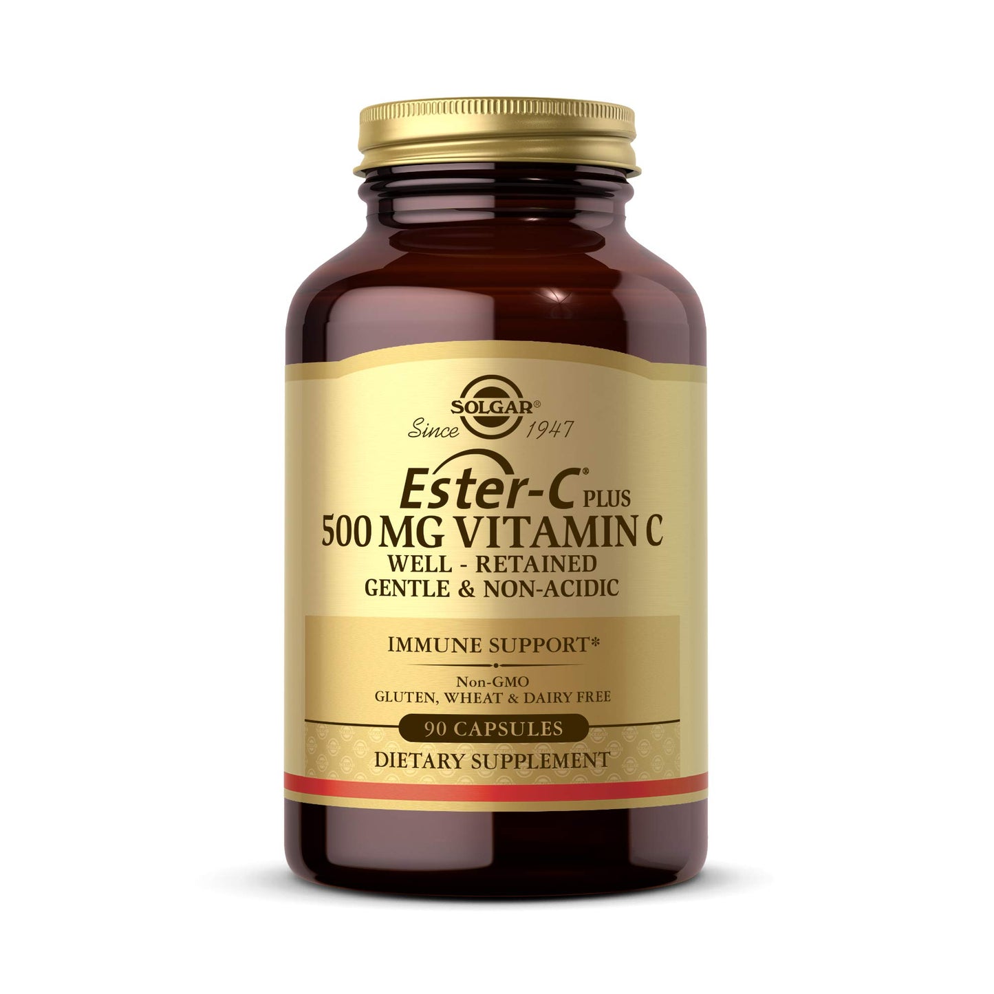 Solgar Ester-C Plus 500 mg Vitamin C with Citrus Bioflavonoids Capsules 90 Count