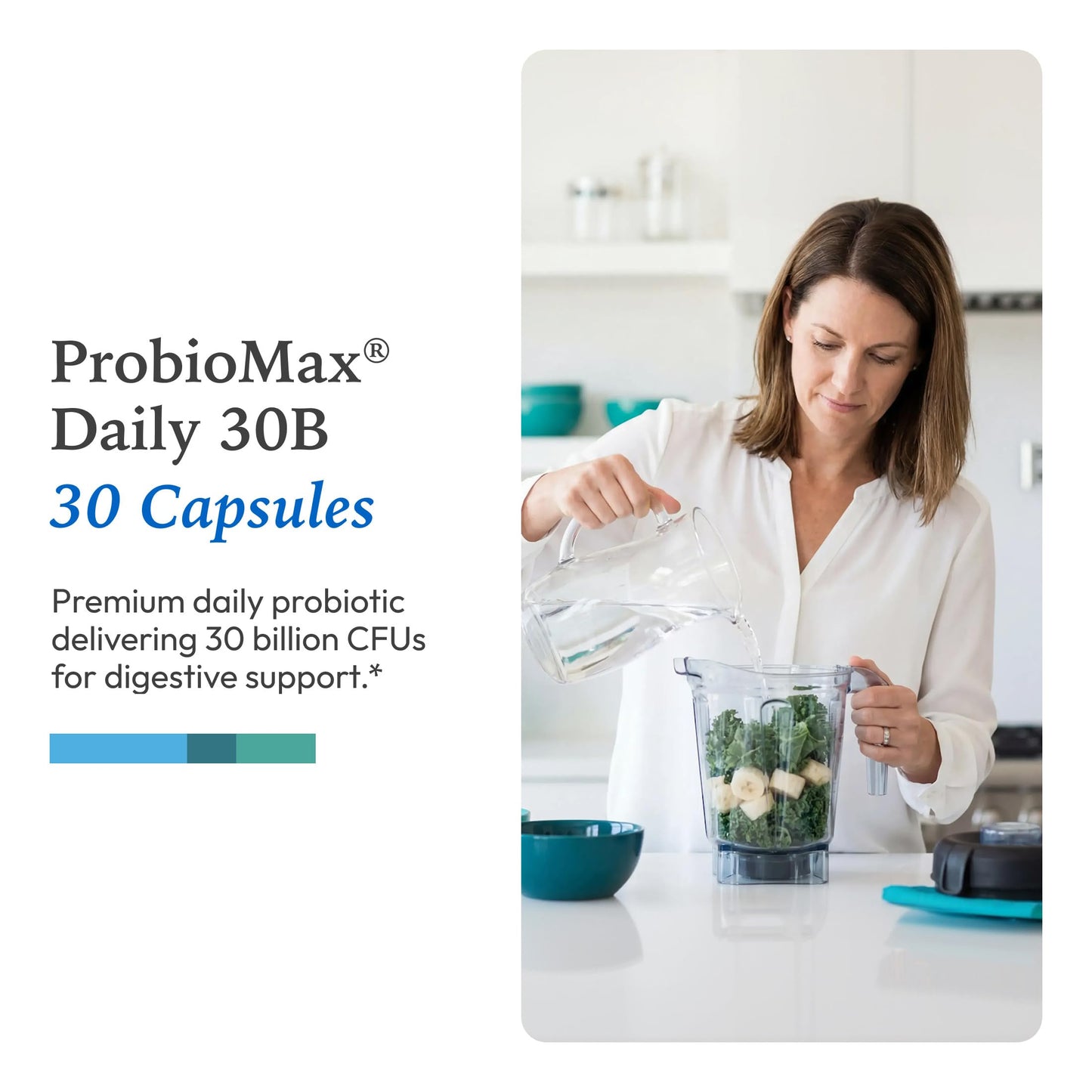 XYMOGEN ProbioMax Daily 30B - 30 Billion CFU Multi-Strain Formula Probiotic, 30 Capsules