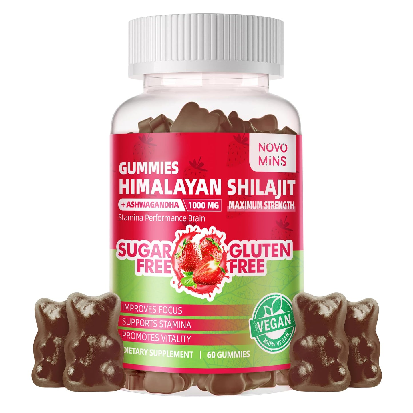 Novomins Himalayan Shilajit Gummies 60 Count