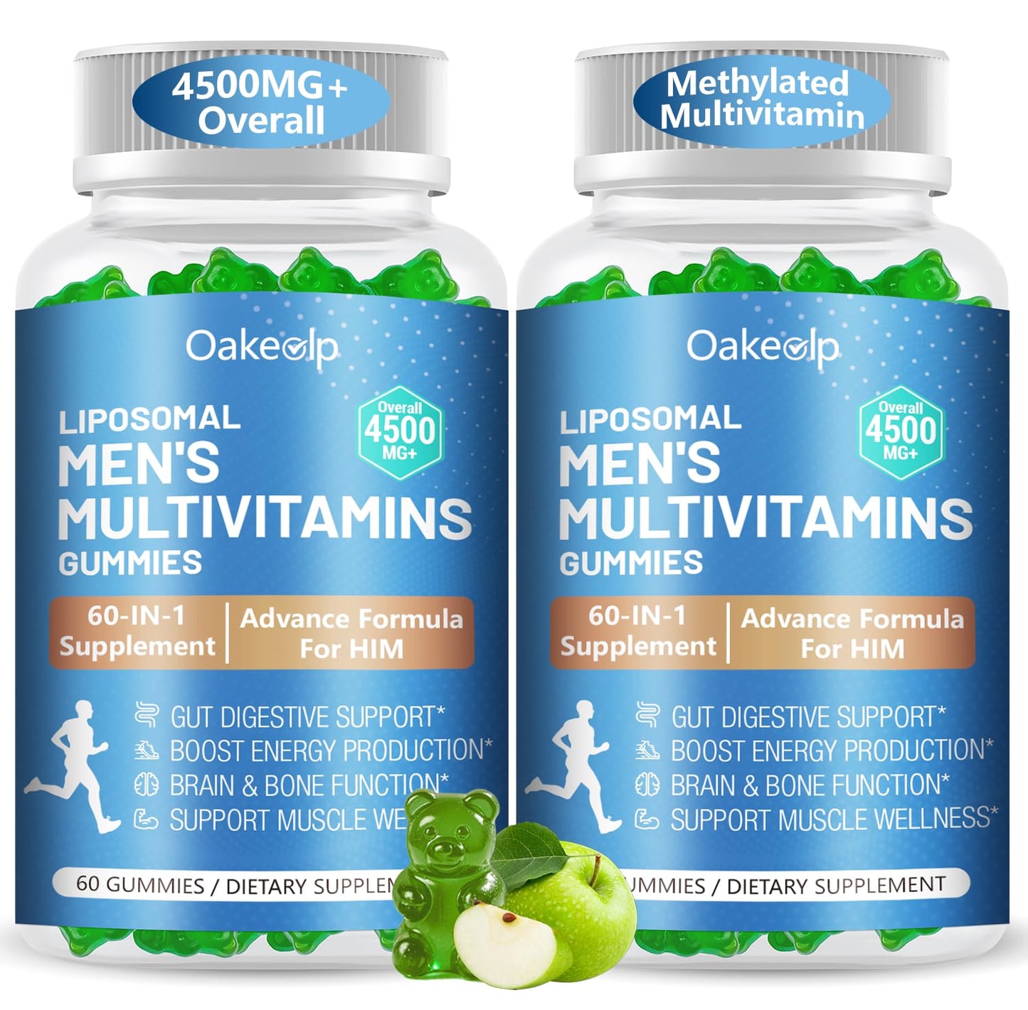 Oakevlp Liposomal Methylated Multivitamin 60-IN-1 for Men Gummy 120 Gummies