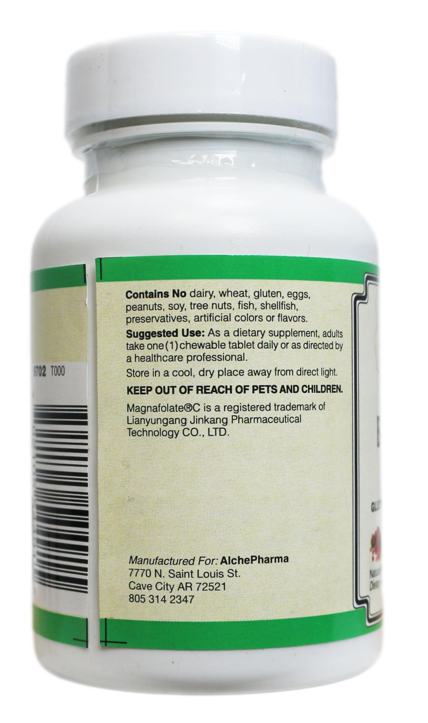 AlchePharma Coenzymated B-12, Folate & B-6 Tablets, 60 Count