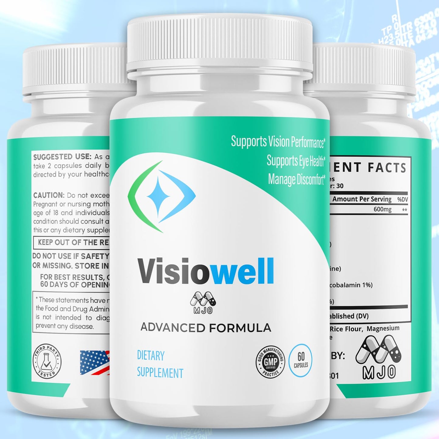 MJO Visiowell Vision Pills Capsule, 60 Count
