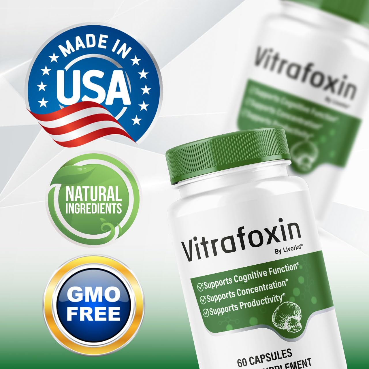LIVORKA Vitrafoxin Capsules Formula, 300 Capsules