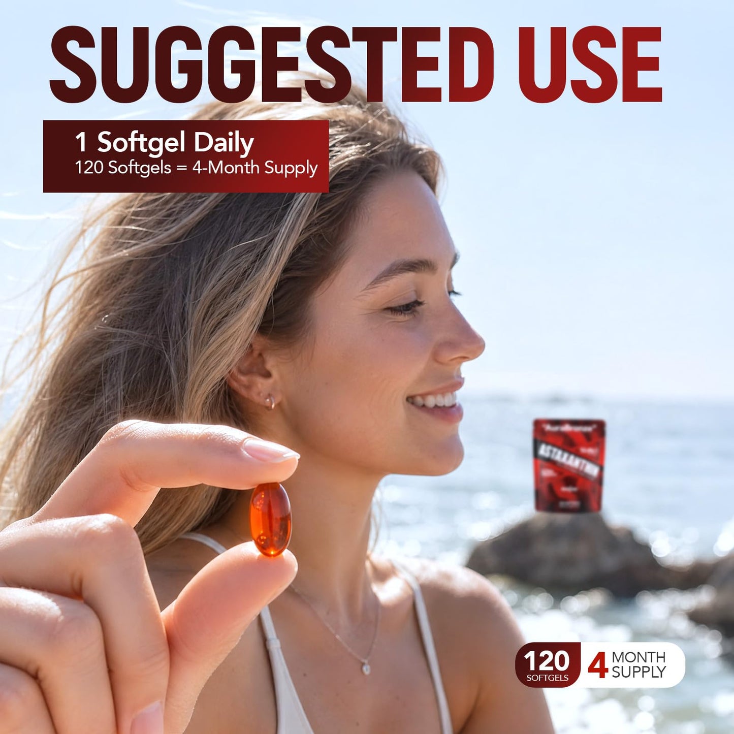 KEHLUSTY Astaxanthin 12mg Softgels, 120 Count