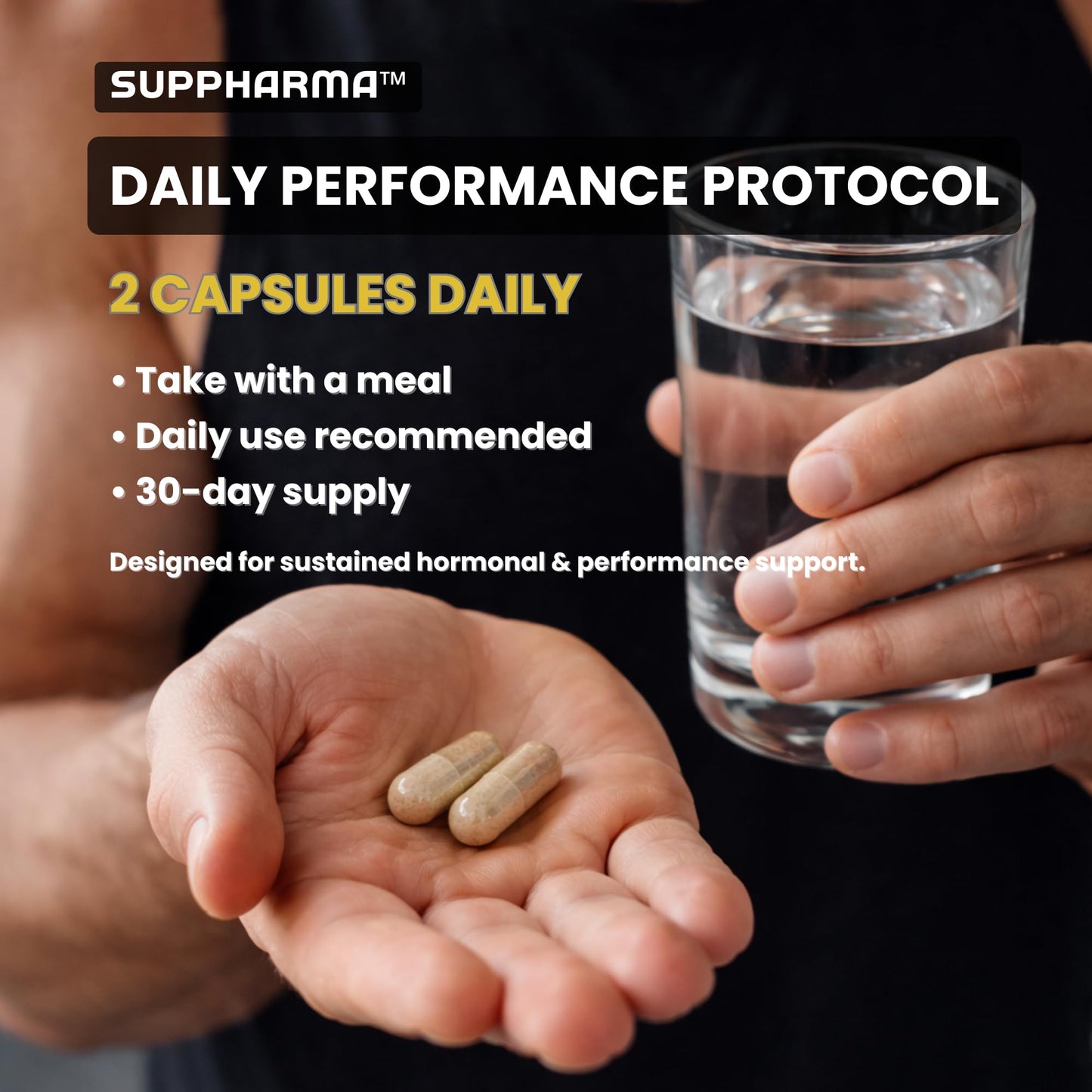 Suppharma Tongalis Testosterone & Nitric Oxide Support Capsule, 60 Veggie Capsules