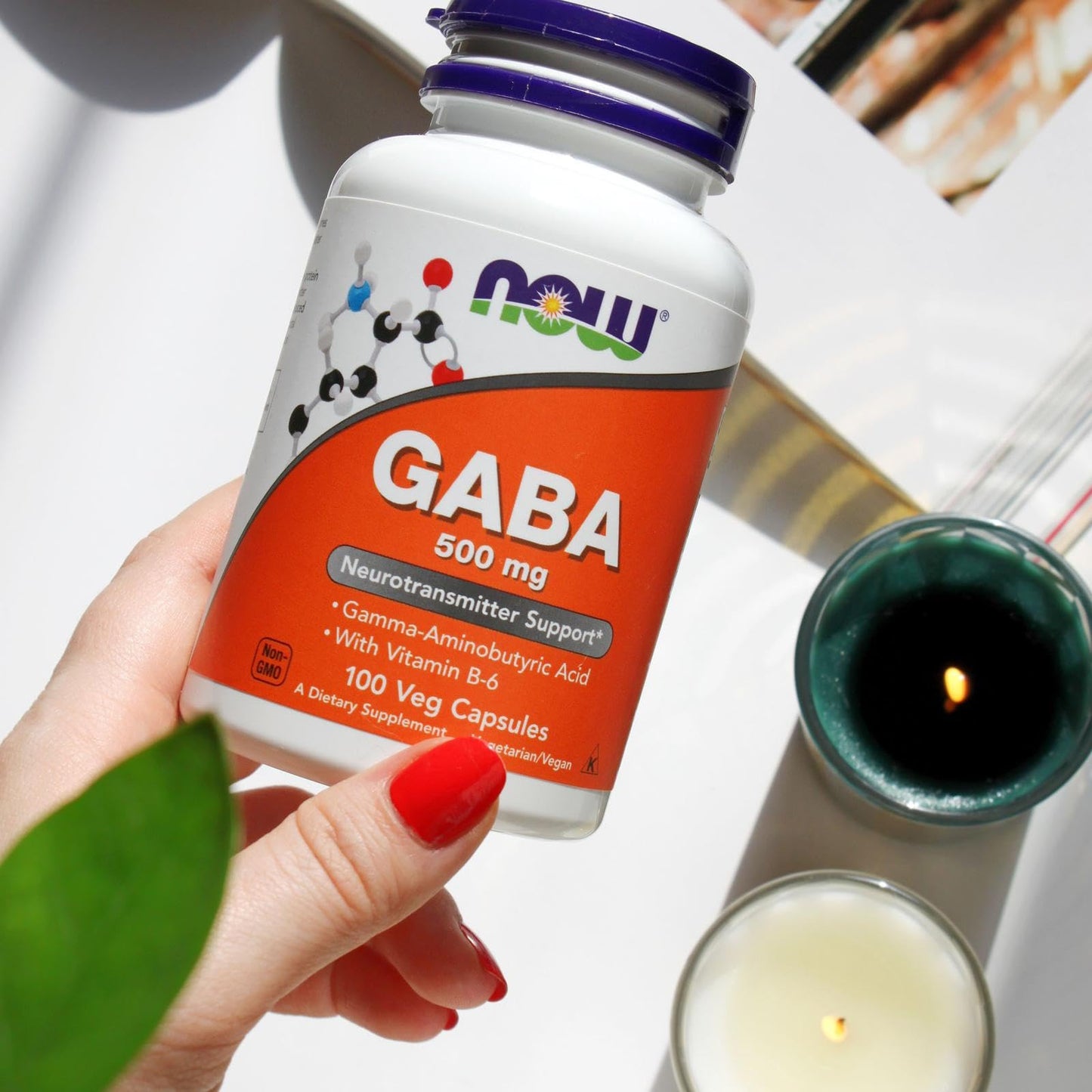 NOW Foods Gaba 500mg Capsules 100 Count