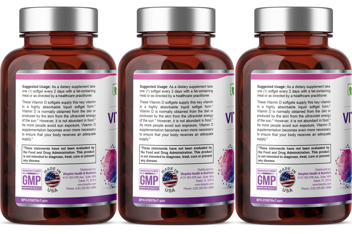Biophix Vitamin D-3 10000 IU 1140 Softgels