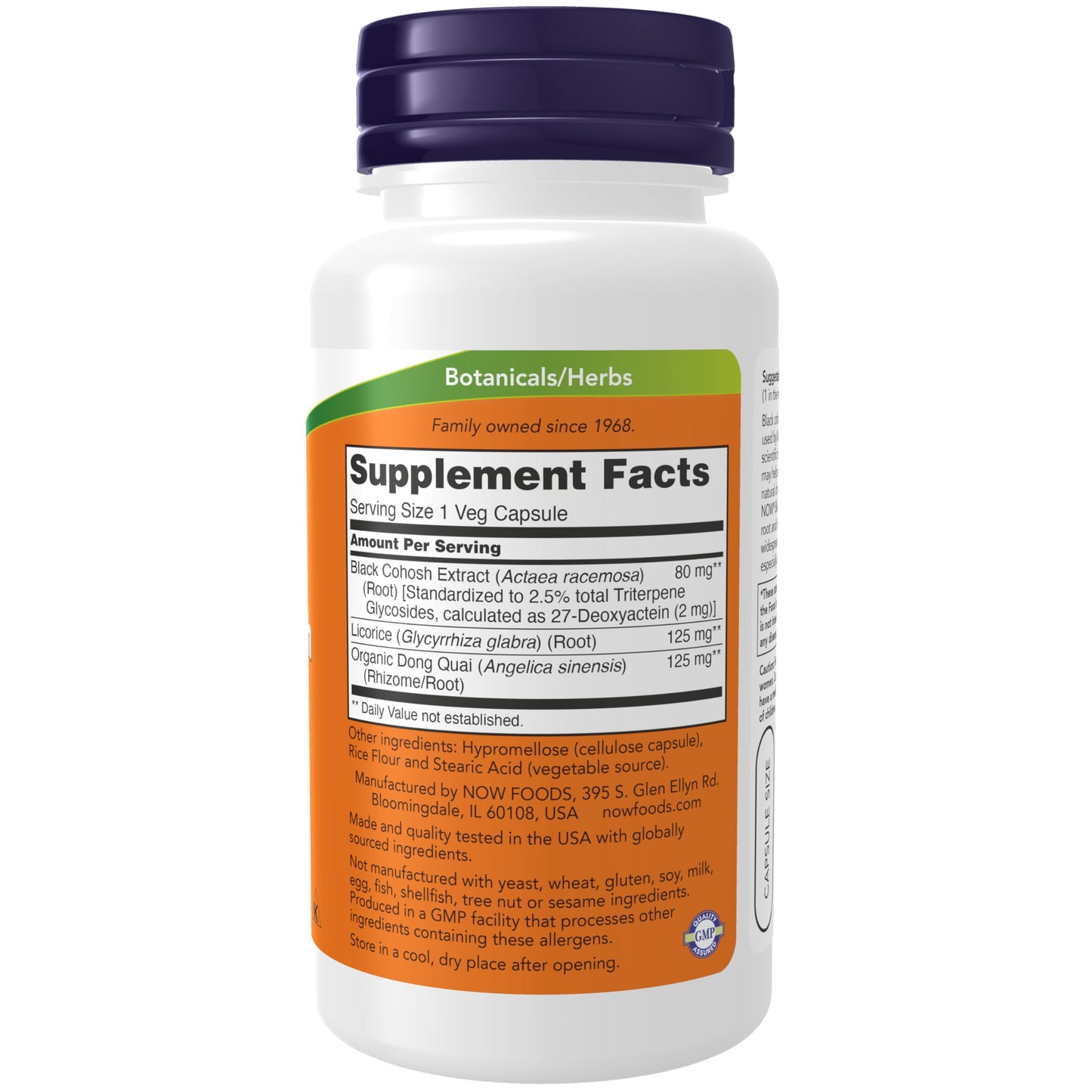 NOW Foods Black Cohosh 80 mg Capsule, 2-Pack