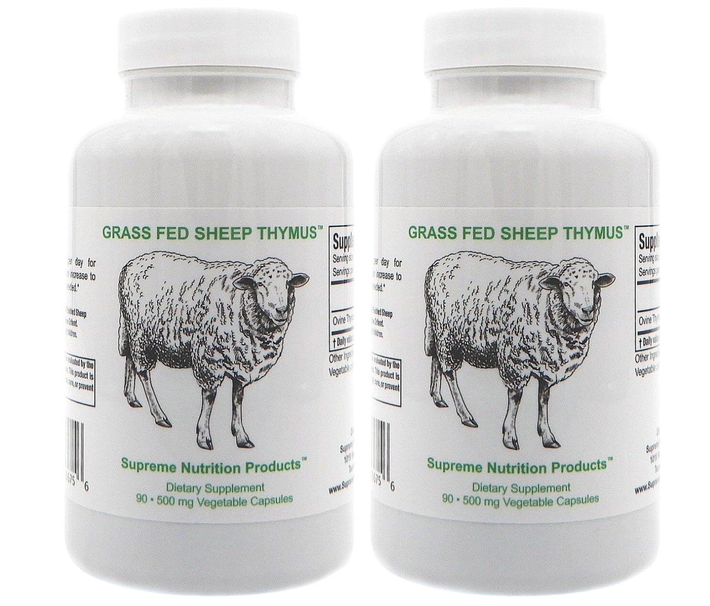 Supreme Nutrition Products Sheep Thymus Capsules 180 Count