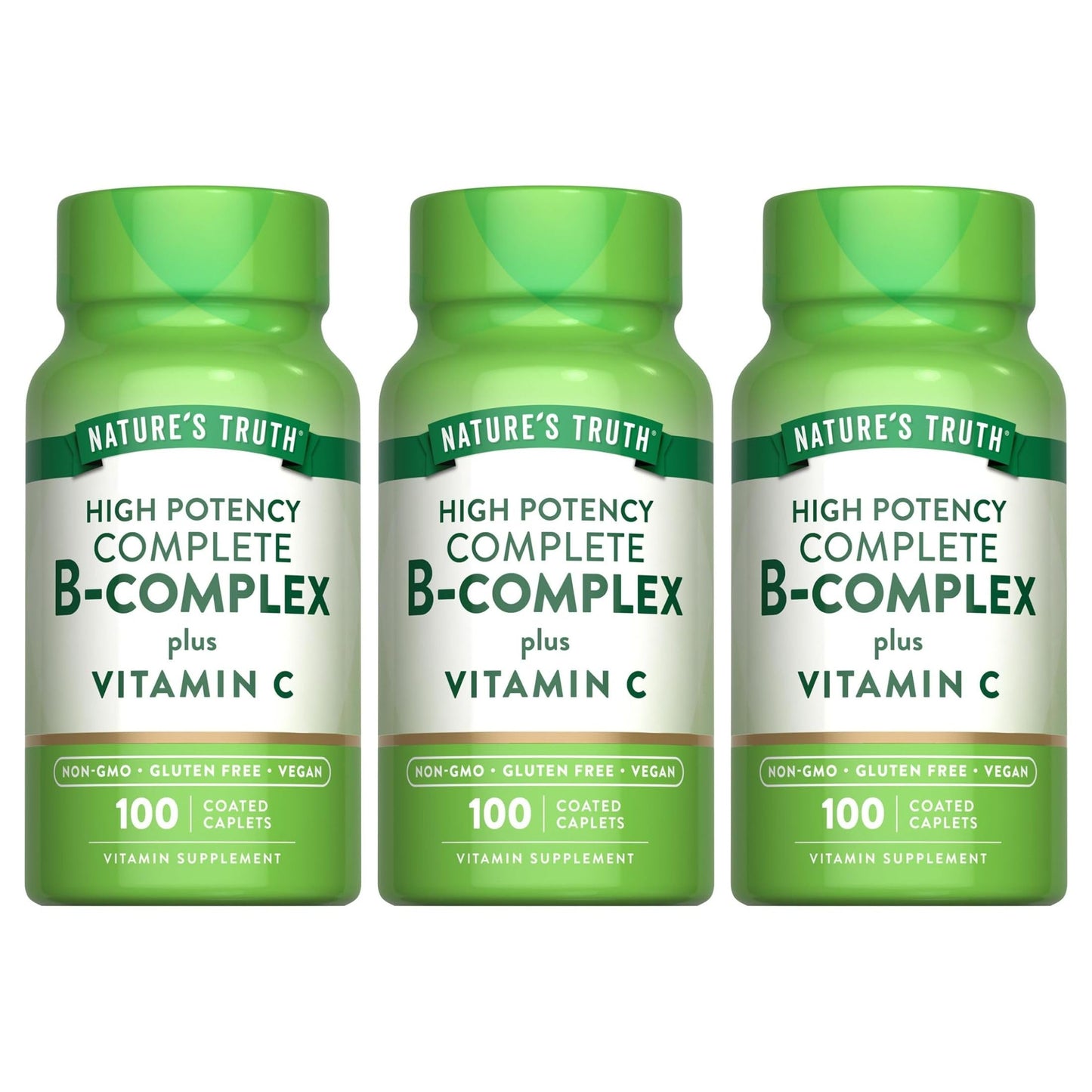 Nature's Truth B-Complex Plus Vitamin C Time Released 300 Caplets